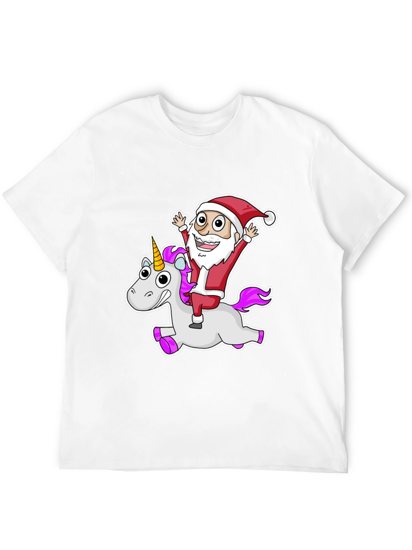 Santa Riding a Unicorn T-Shirt