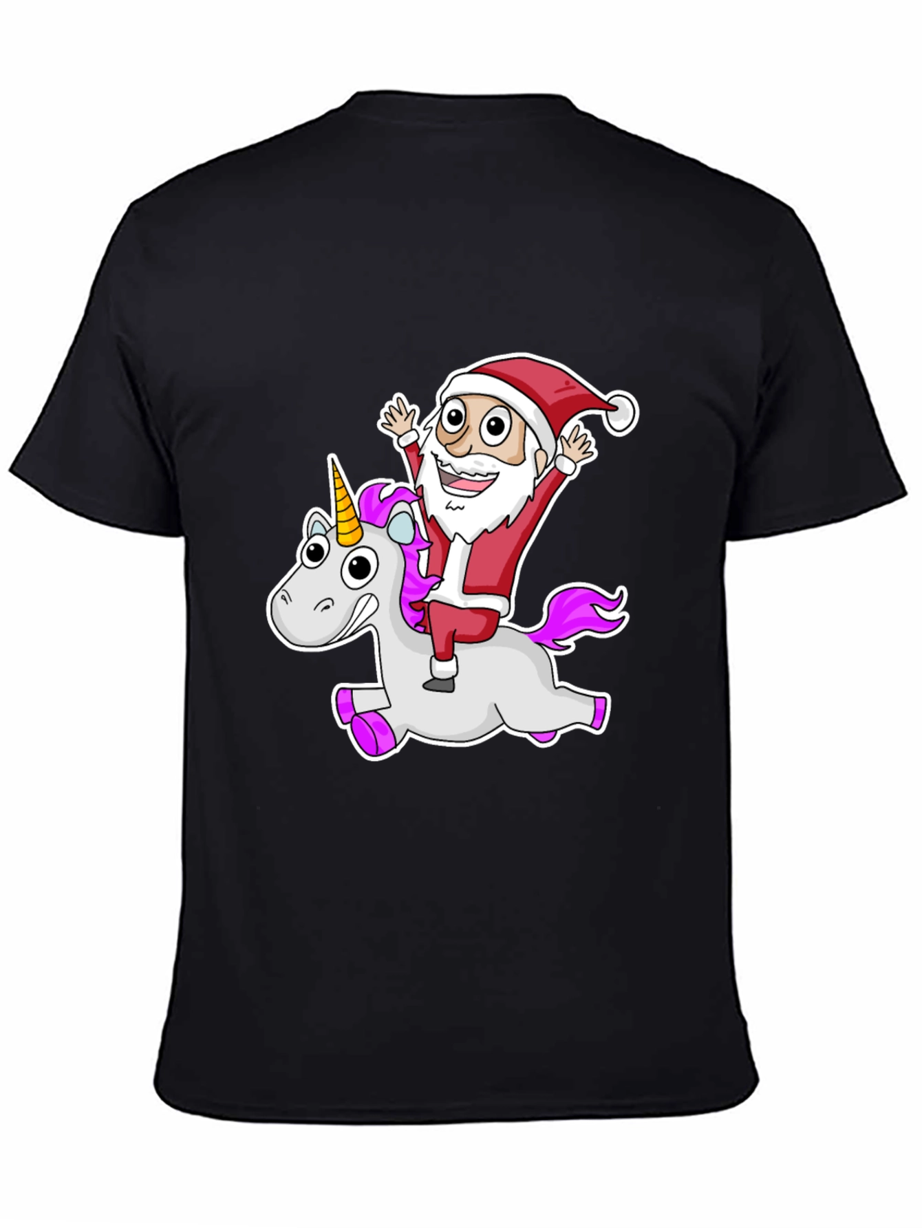 Santa Riding a Unicorn T-Shirt