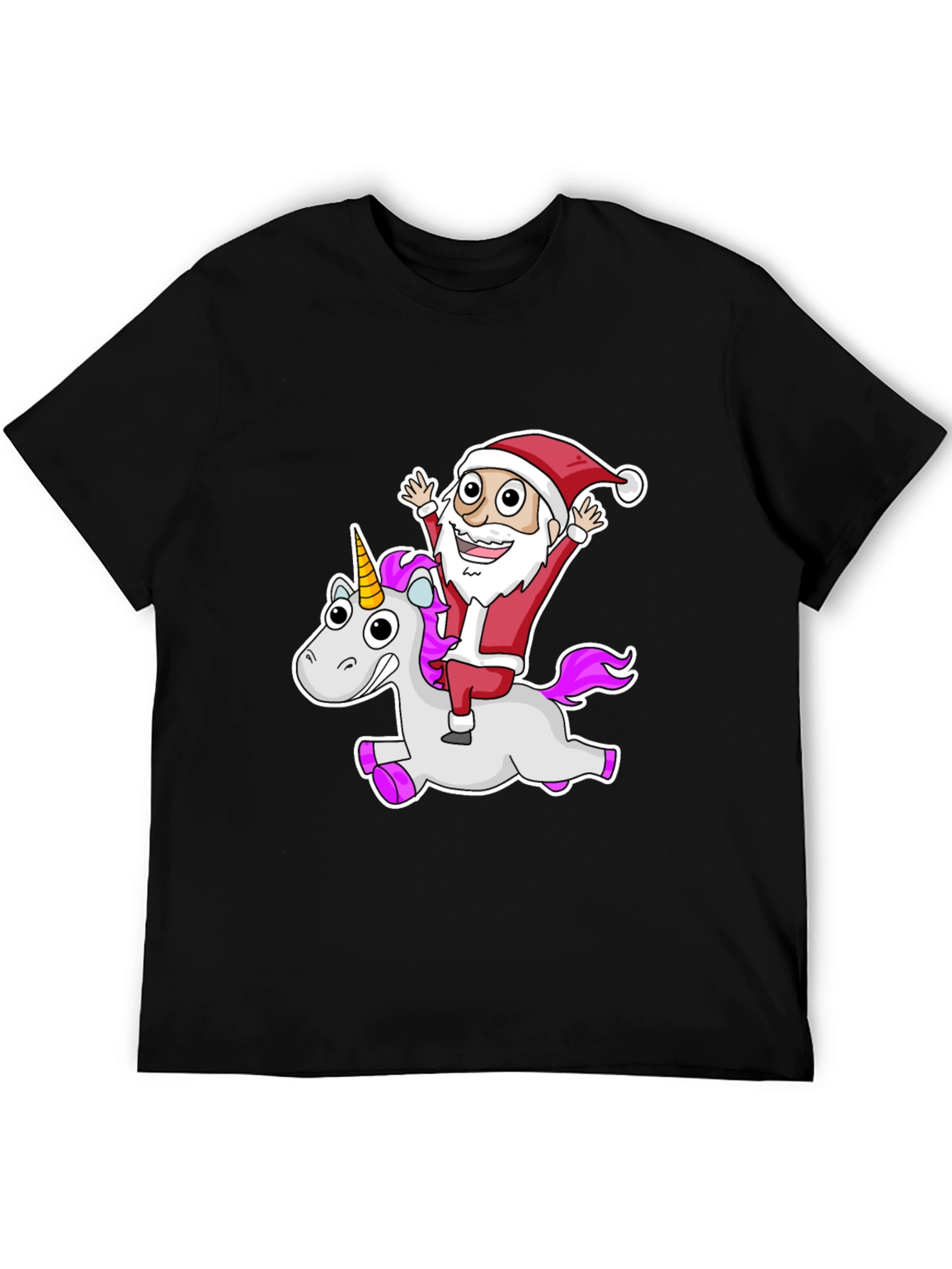 Santa Riding a Unicorn T-Shirt