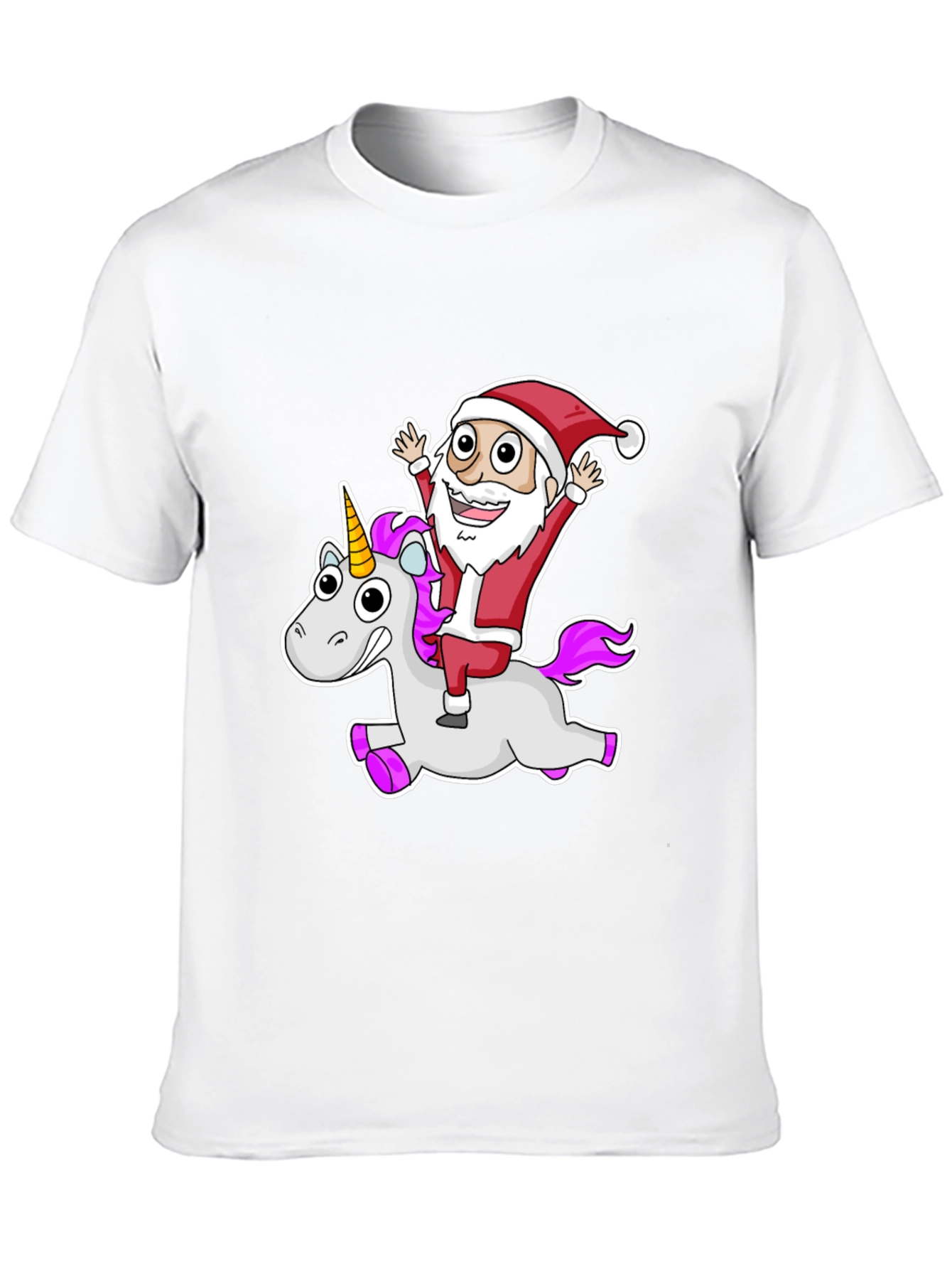 Santa Riding a Unicorn T-Shirt