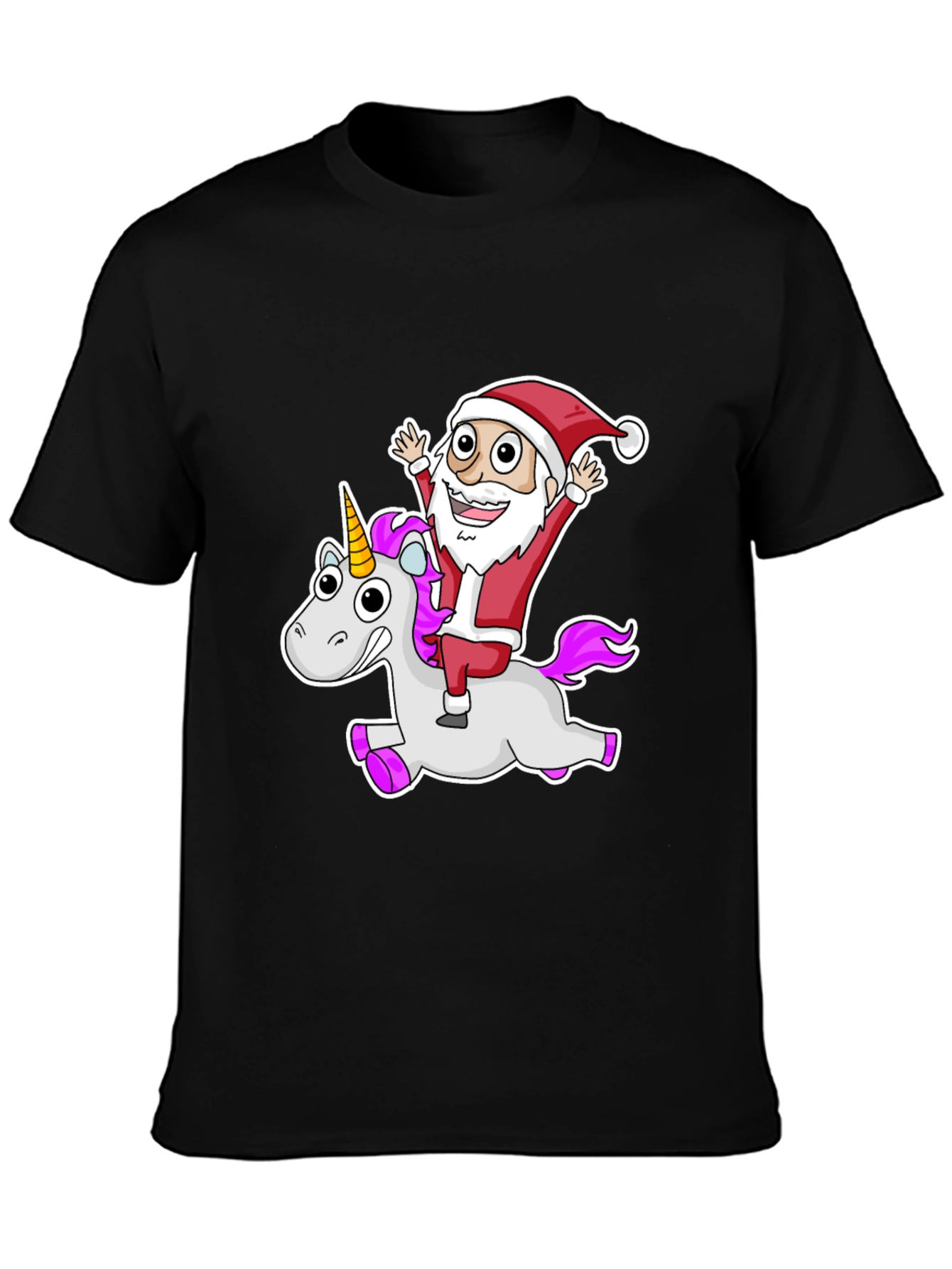 Santa Riding a Unicorn T-Shirt