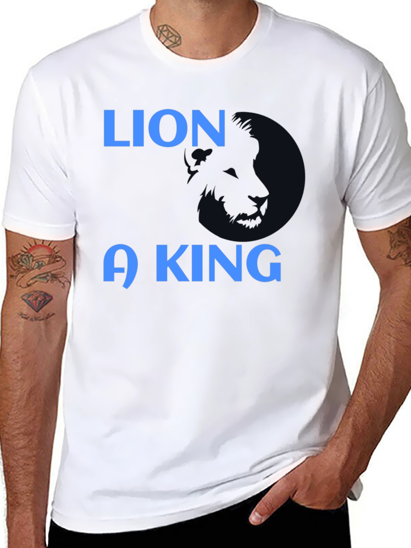 Lion King Graphic Print T-Shirt - Black