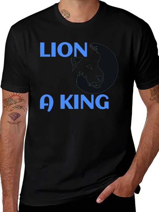 Lion King Graphic Print T-Shirt - Black