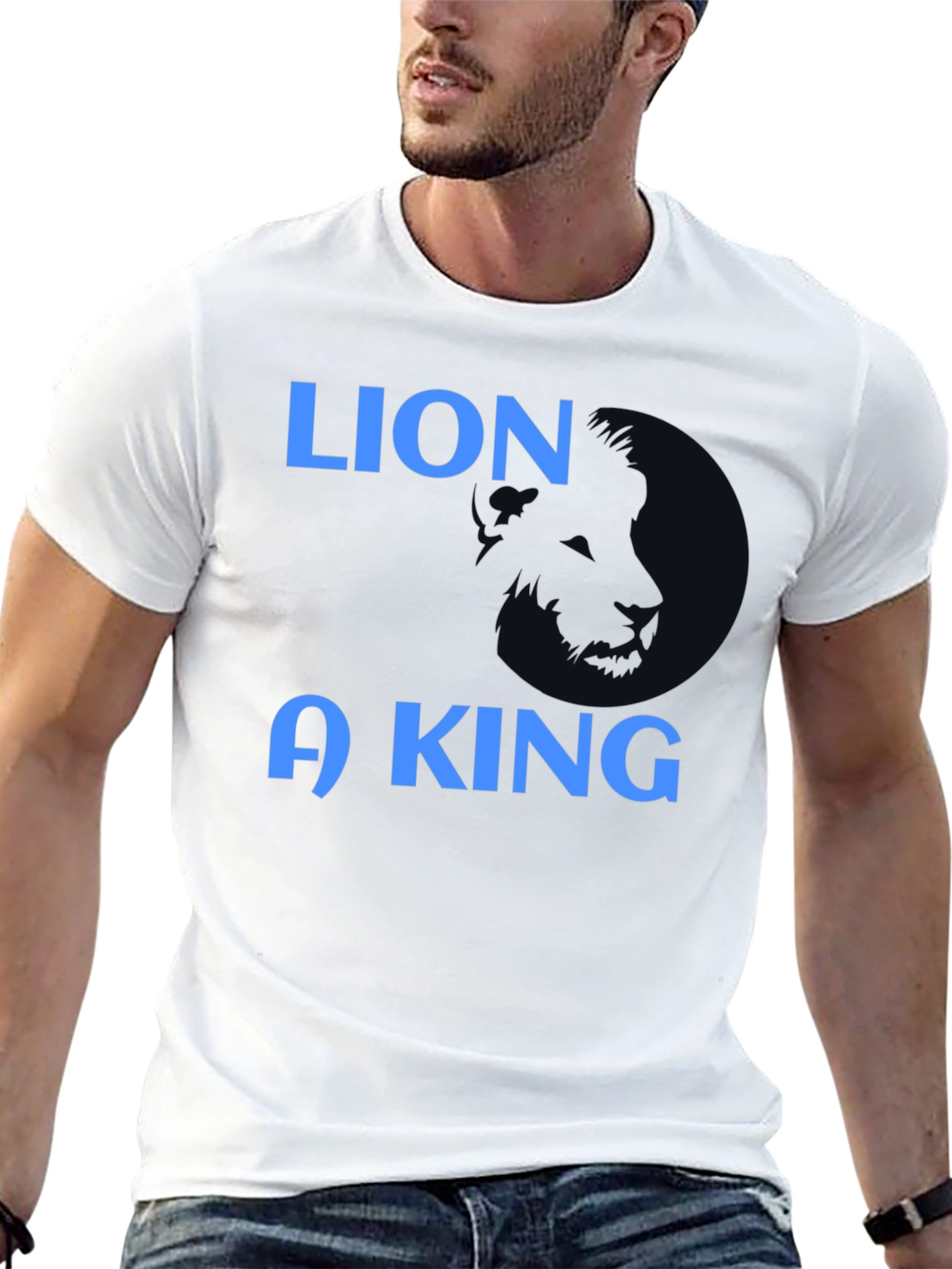 Lion King Graphic Print T-Shirt - Black