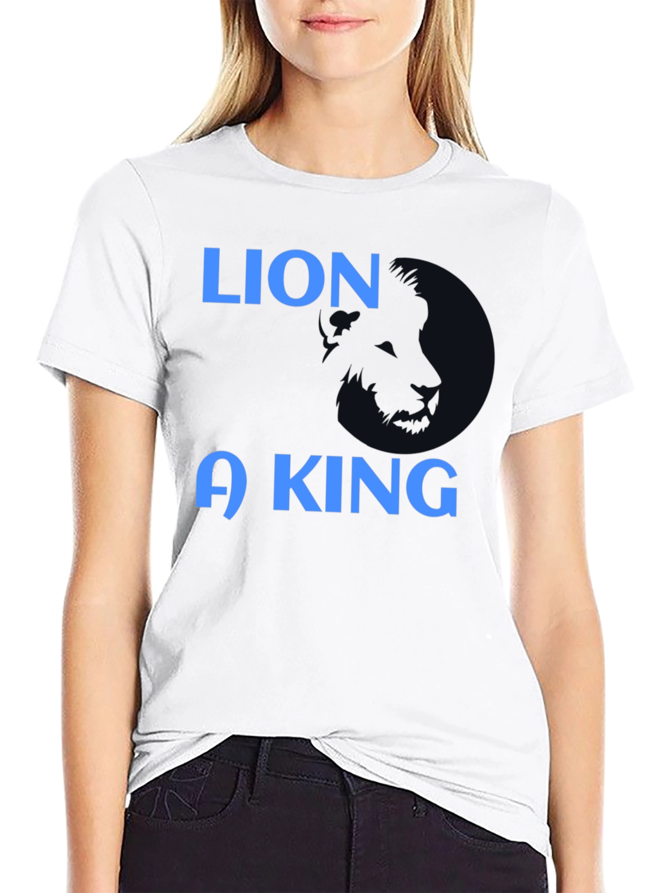 Lion King Graphic Print T-Shirt - Black