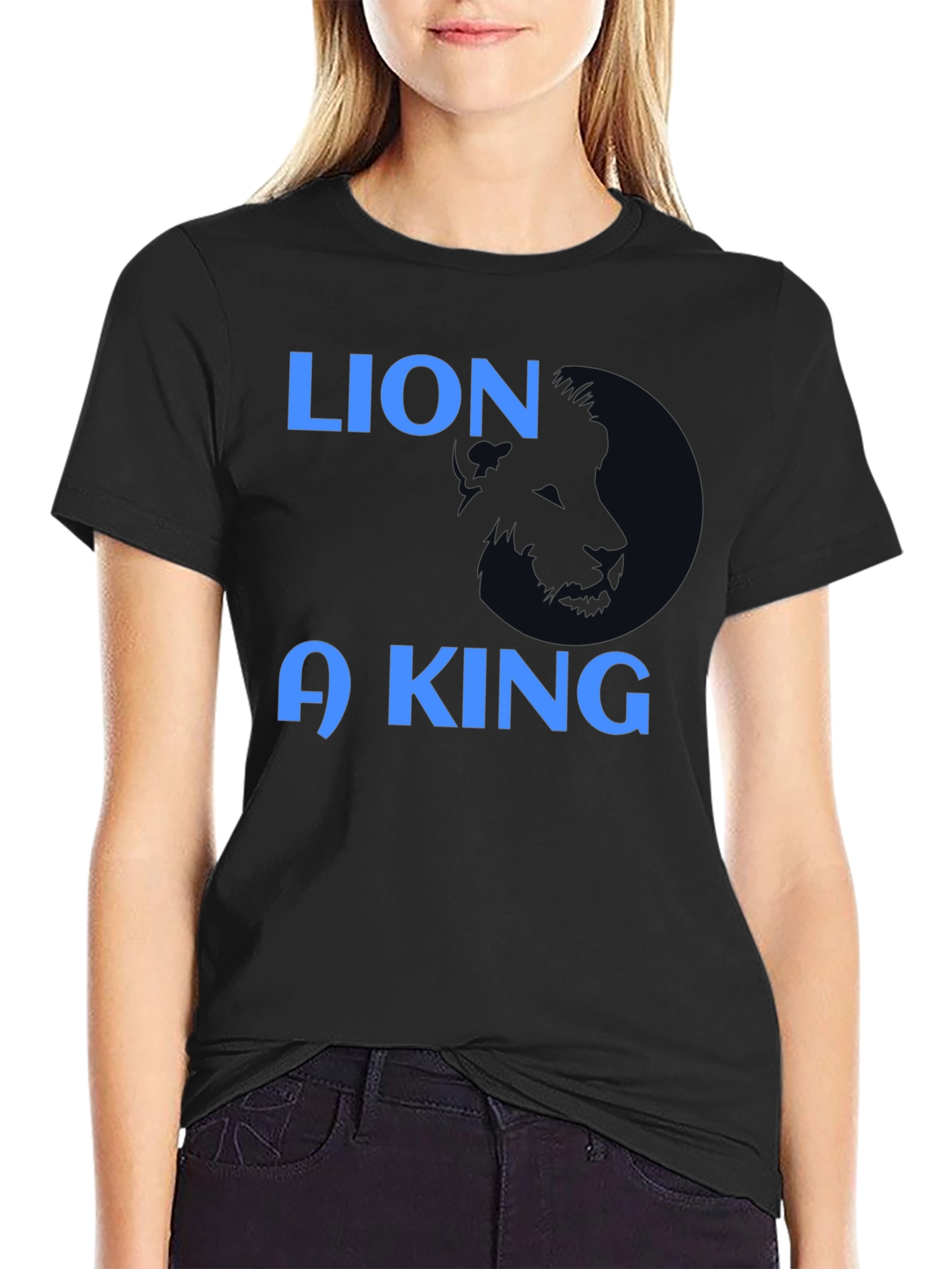 Lion King Graphic Print T-Shirt - Black