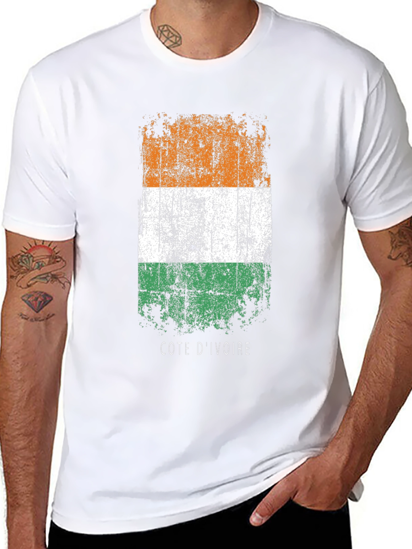 Cote dIvoire Flag Graphic T-Shirt