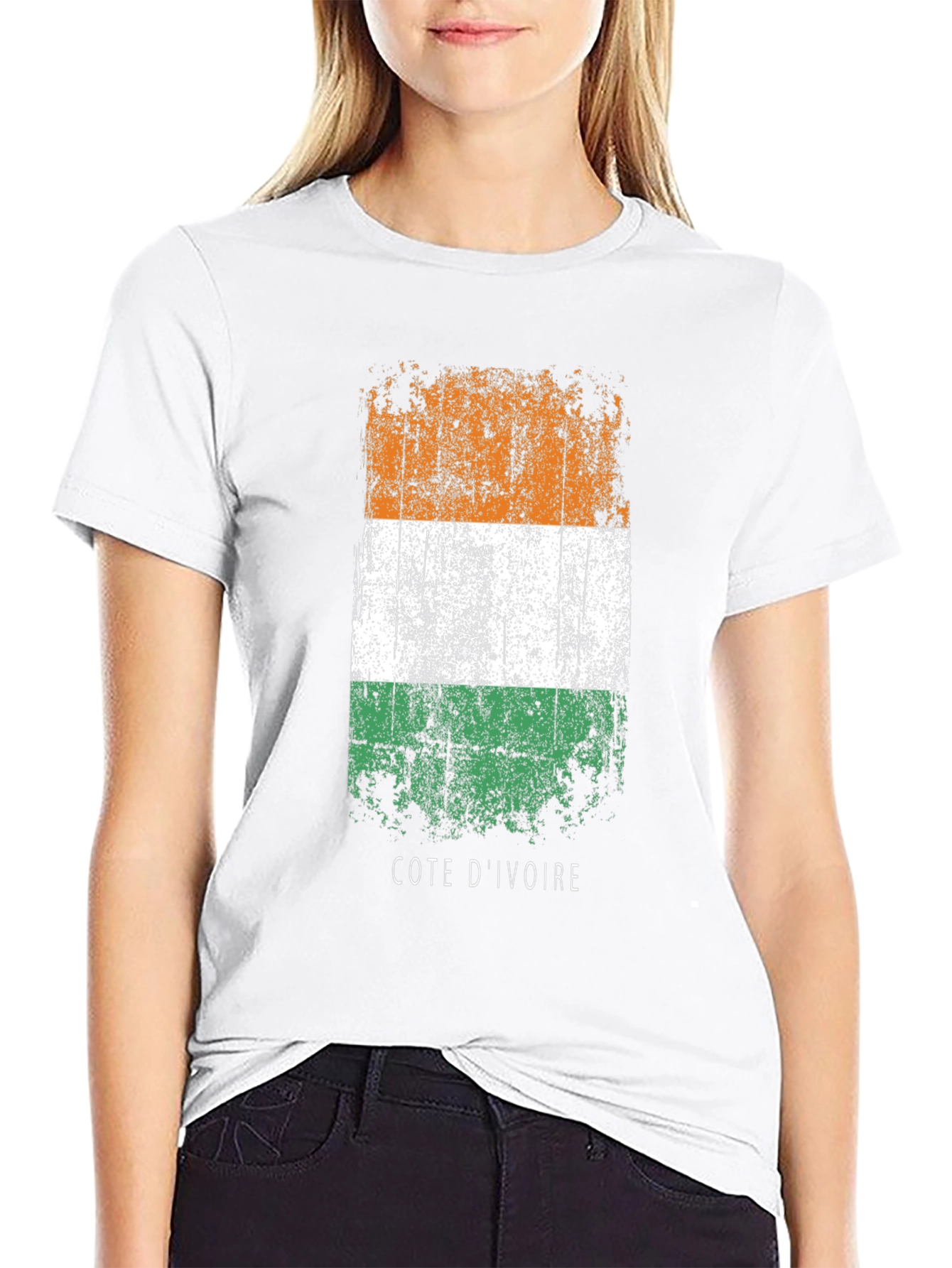 Cote dIvoire Flag Graphic T-Shirt