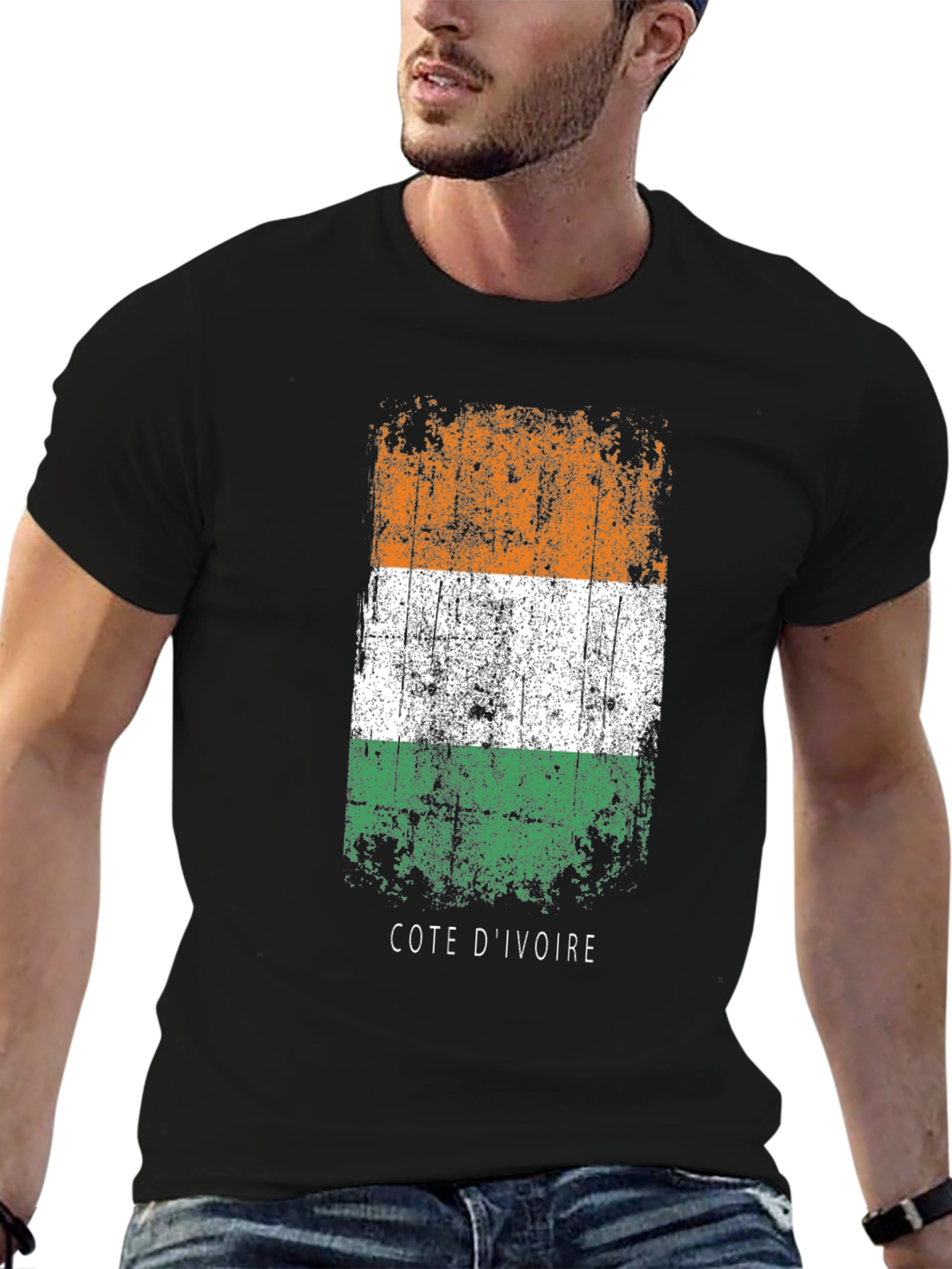 Cote dIvoire Flag Graphic T-Shirt
