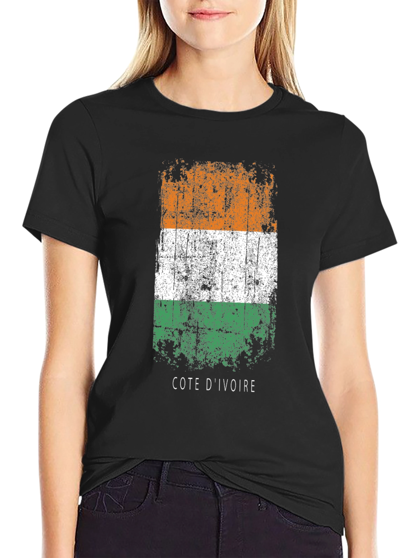 Cote dIvoire Flag Graphic T-Shirt