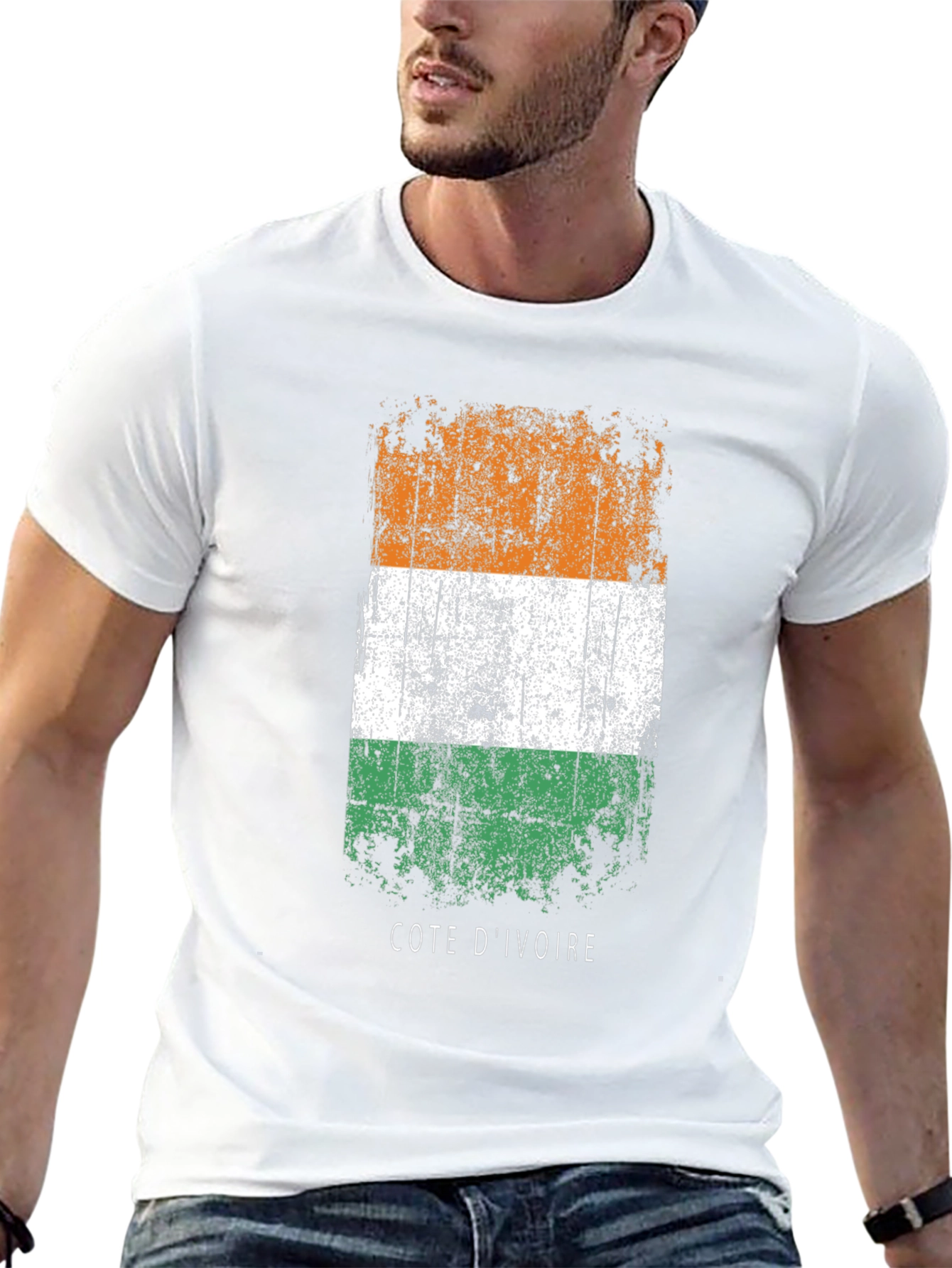 Cote dIvoire Flag Graphic T-Shirt