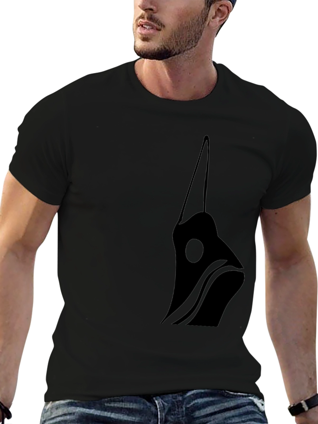 Stylish Black Graphic Tee - Unique Design