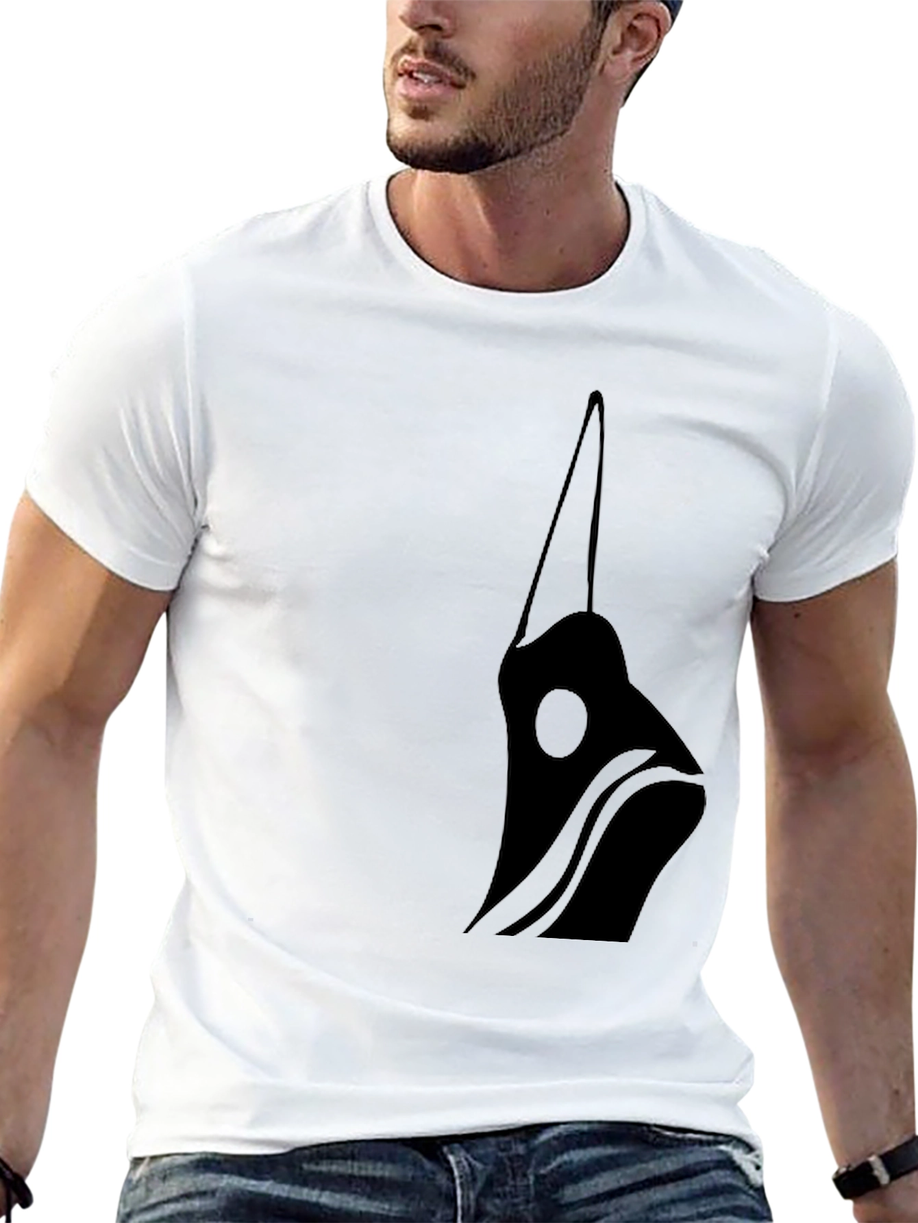 Stylish Black Graphic Tee - Unique Design