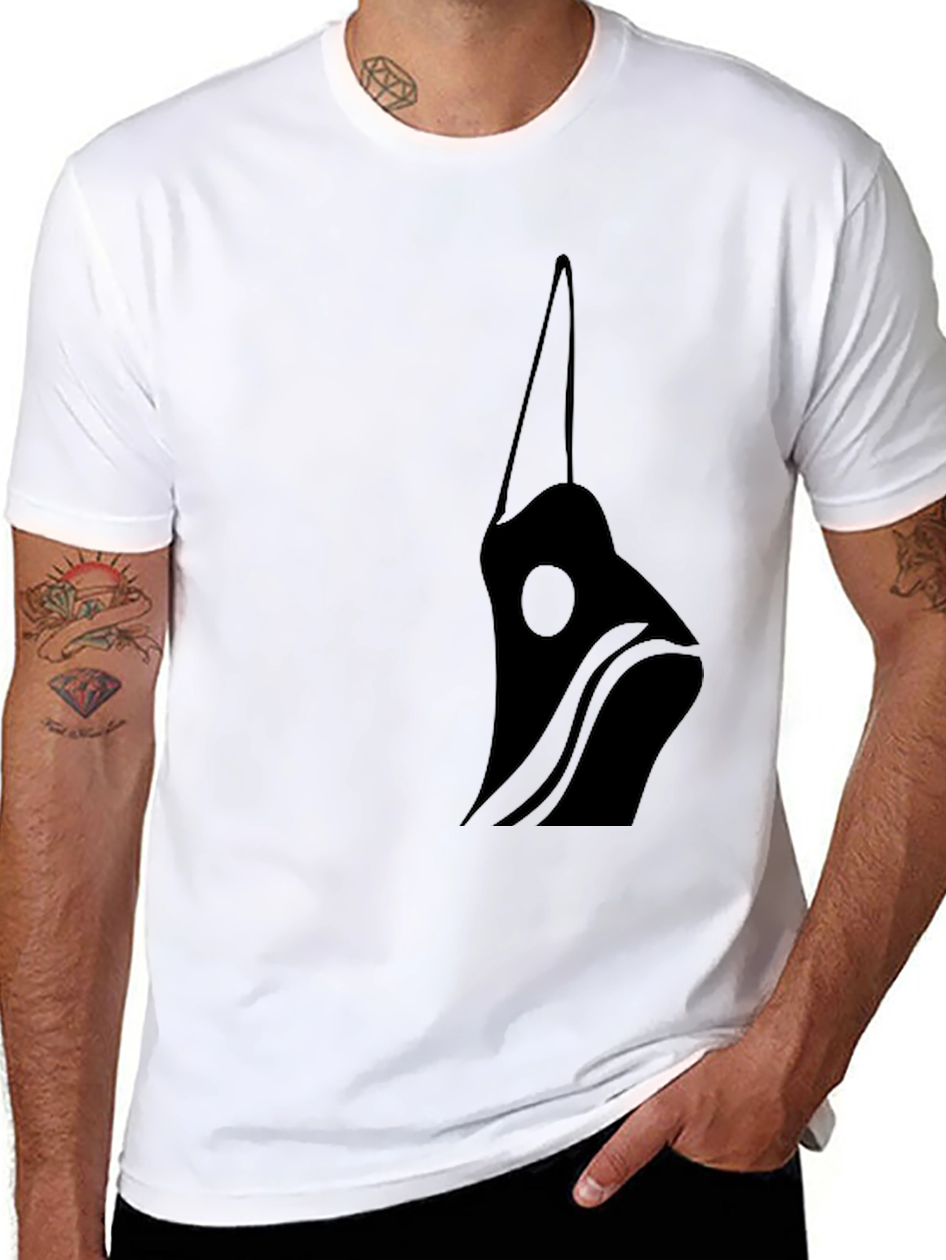 Stylish Black Graphic Tee - Unique Design