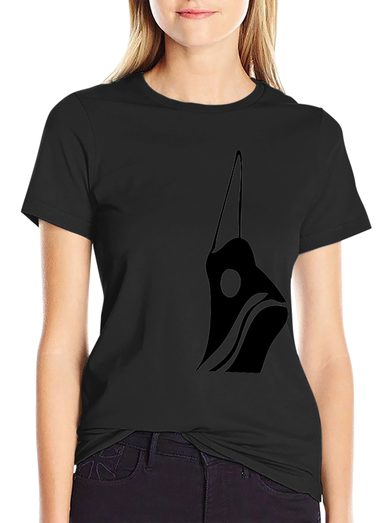 Stylish Black Graphic Tee - Unique Design