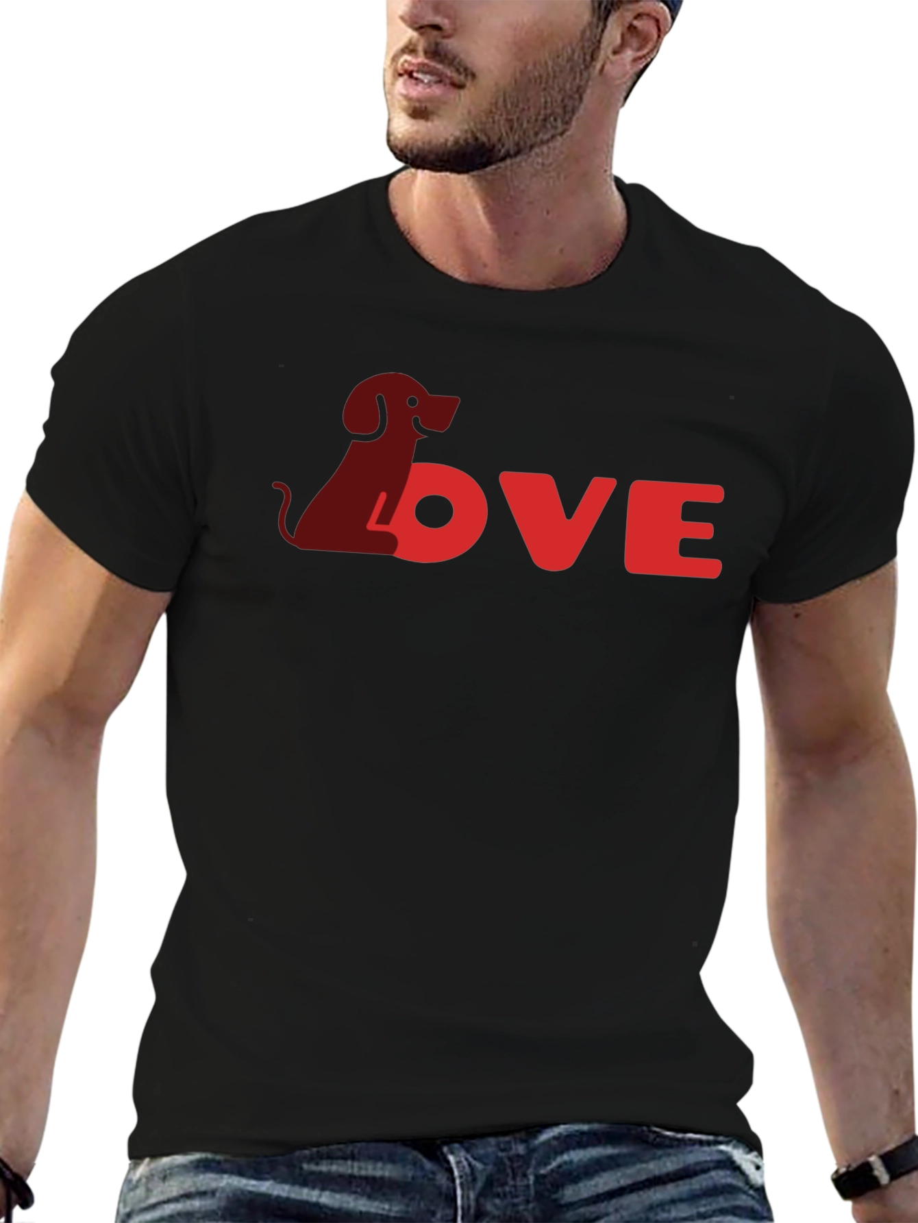 Dog Love Black T-Shirt