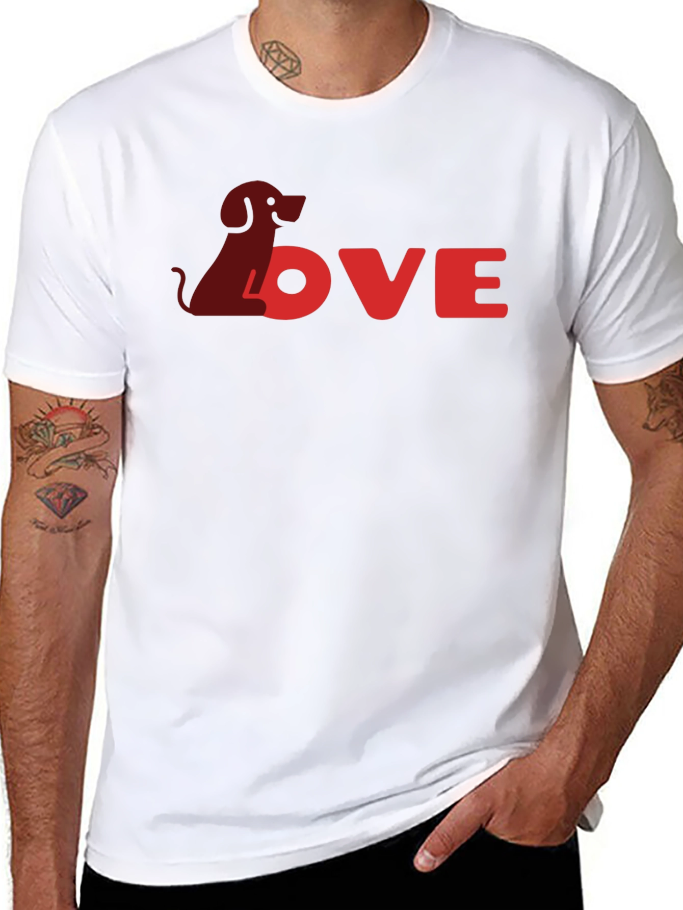 Dog Love Black T-Shirt