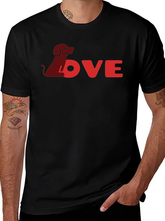 Dog Love Black T-Shirt