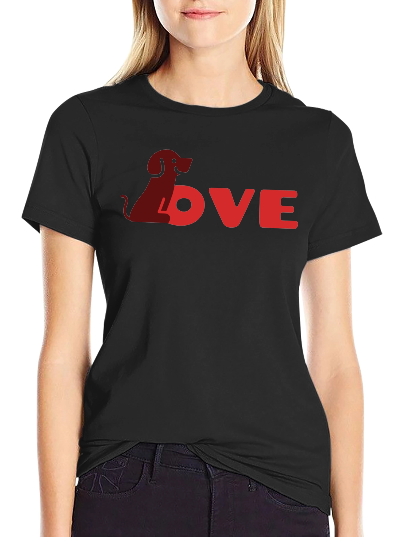 Dog Love Black T-Shirt