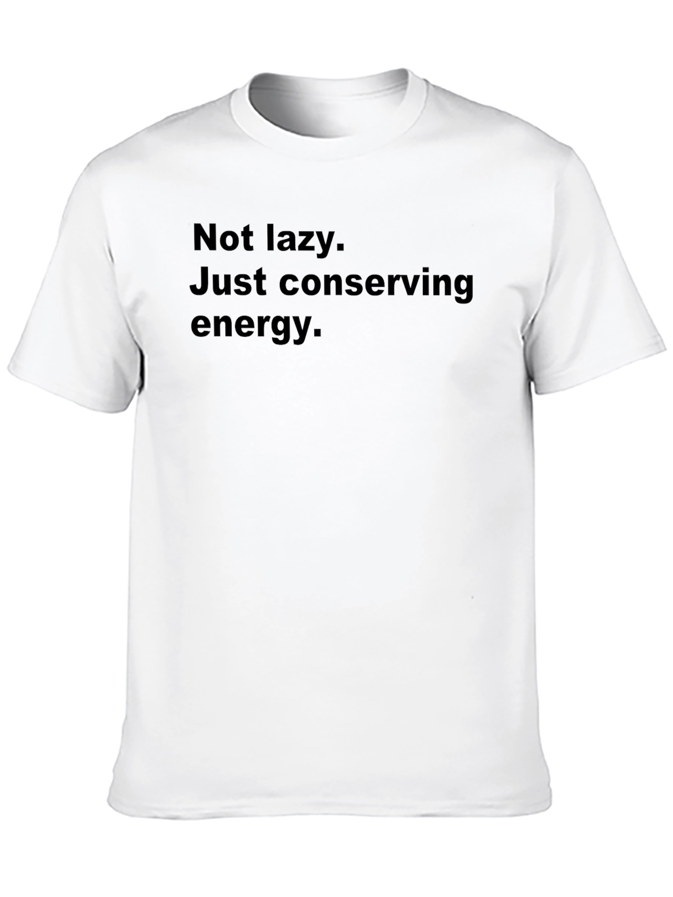Conserving Energy Mens Black T-Shirt - Funny Slogan Tee