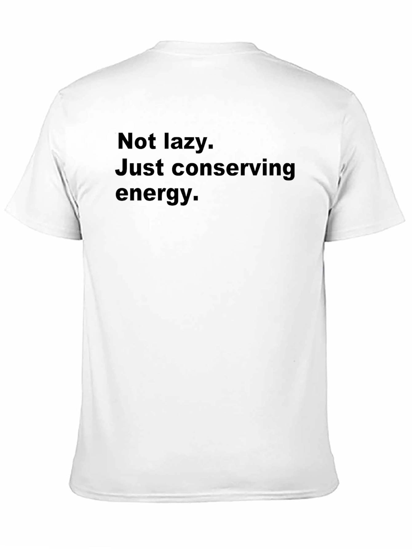 Conserving Energy Mens Black T-Shirt - Funny Slogan Tee