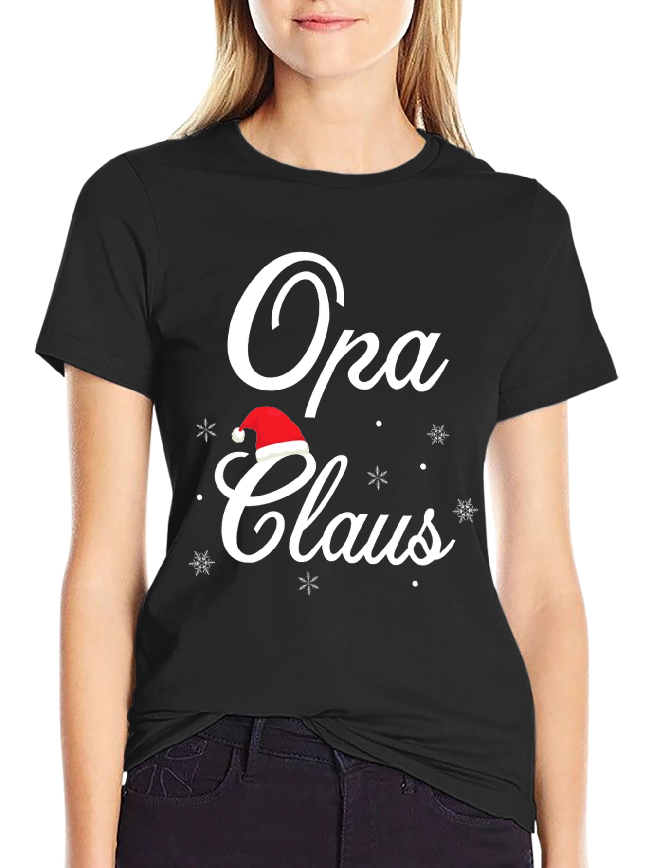 Opa Claus Christmas T-Shirt - Holiday Grandfather Tee