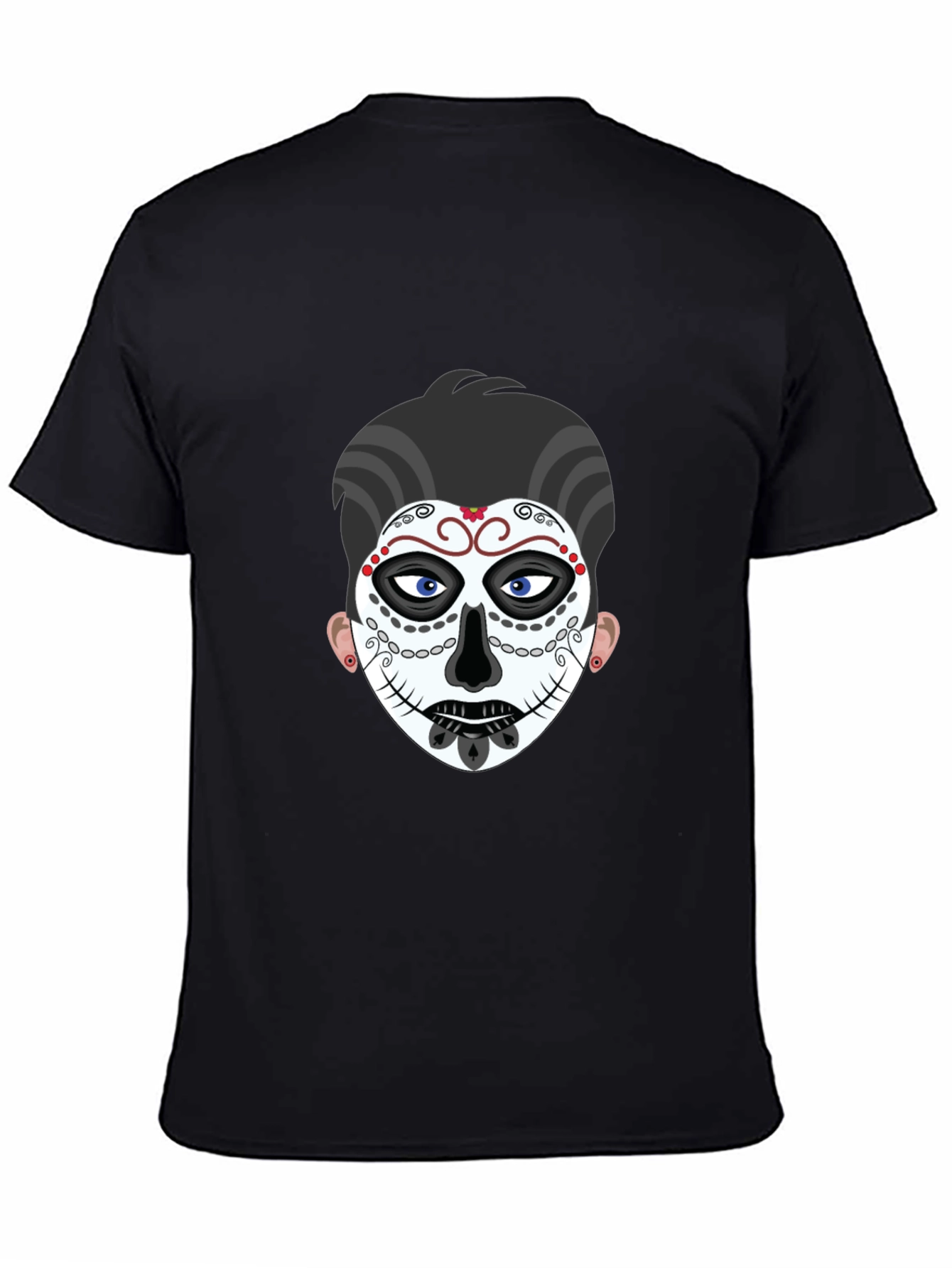 Sugar Skull Graphic Tee - Black
