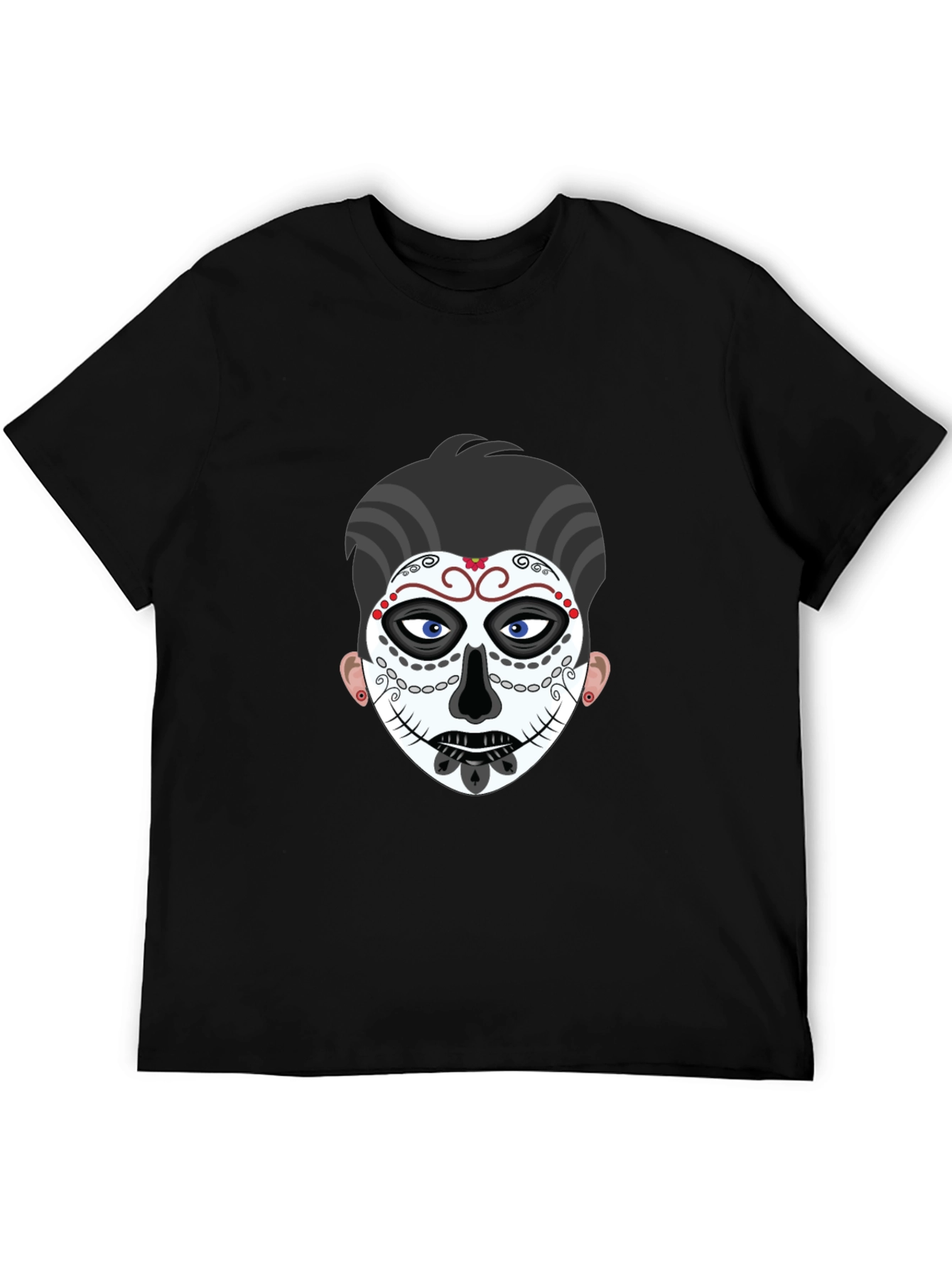 Sugar Skull Graphic Tee - Black