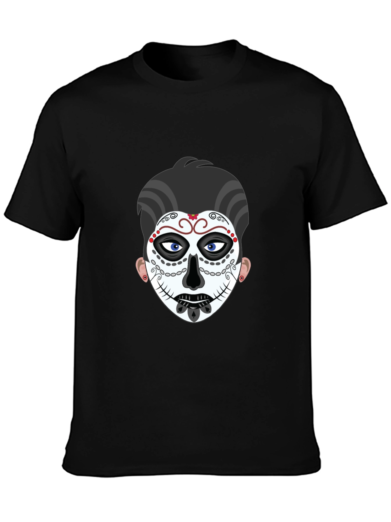 Sugar Skull Graphic Tee - Black