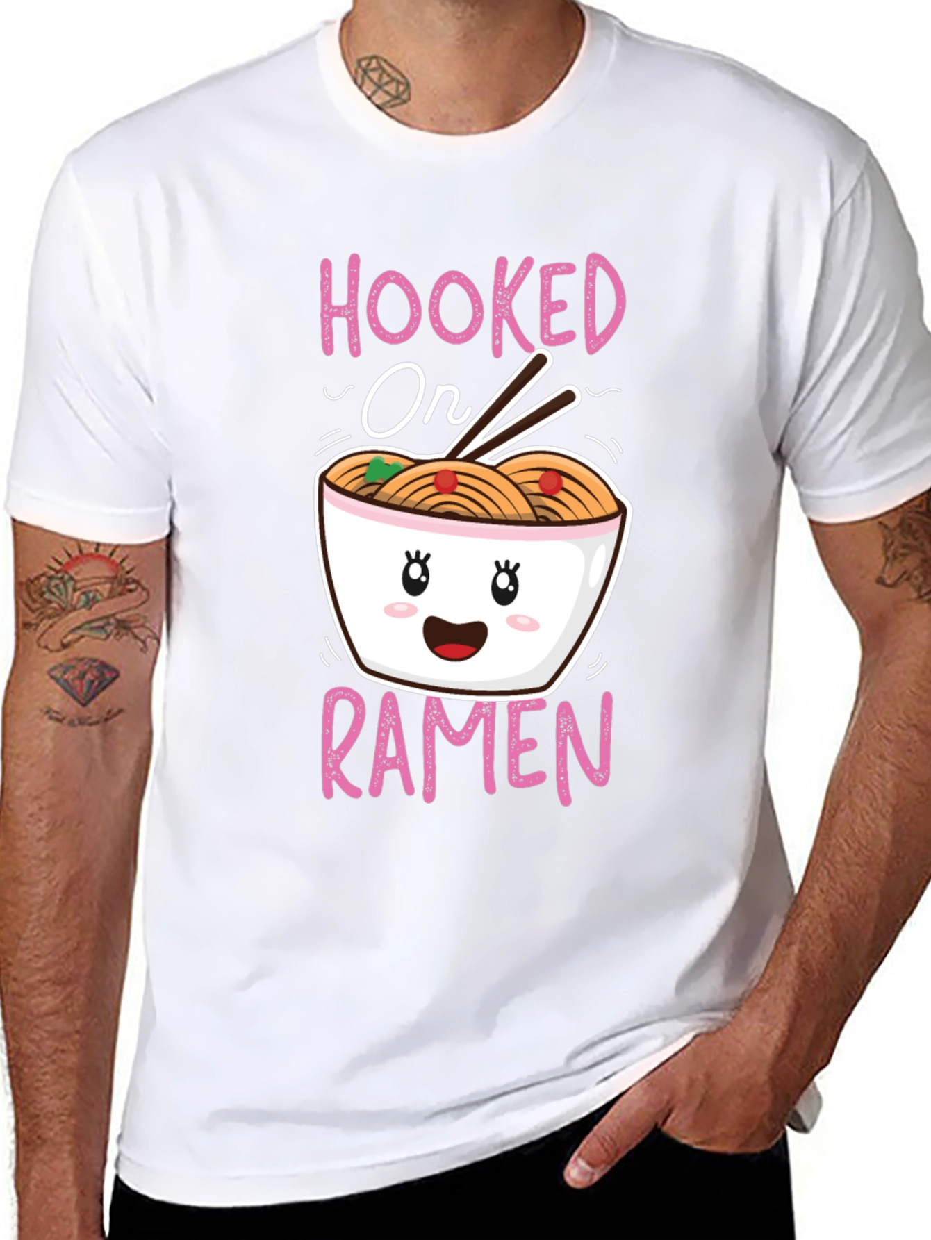 Hooked on Ramen Graphic T-Shirt - Cute Kawaii Style