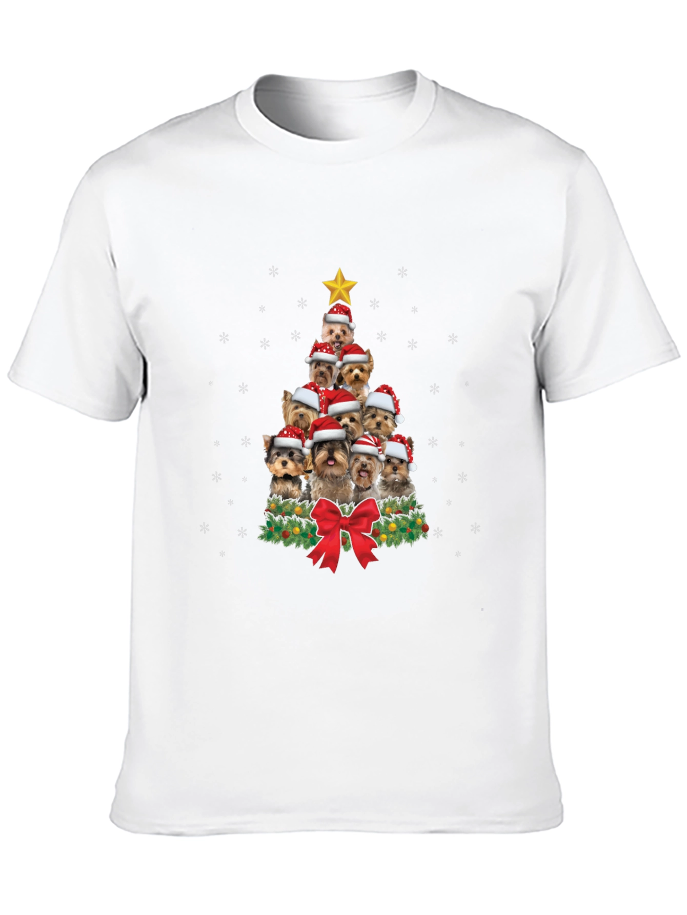 Yorkie Christmas Tree T-Shirt
