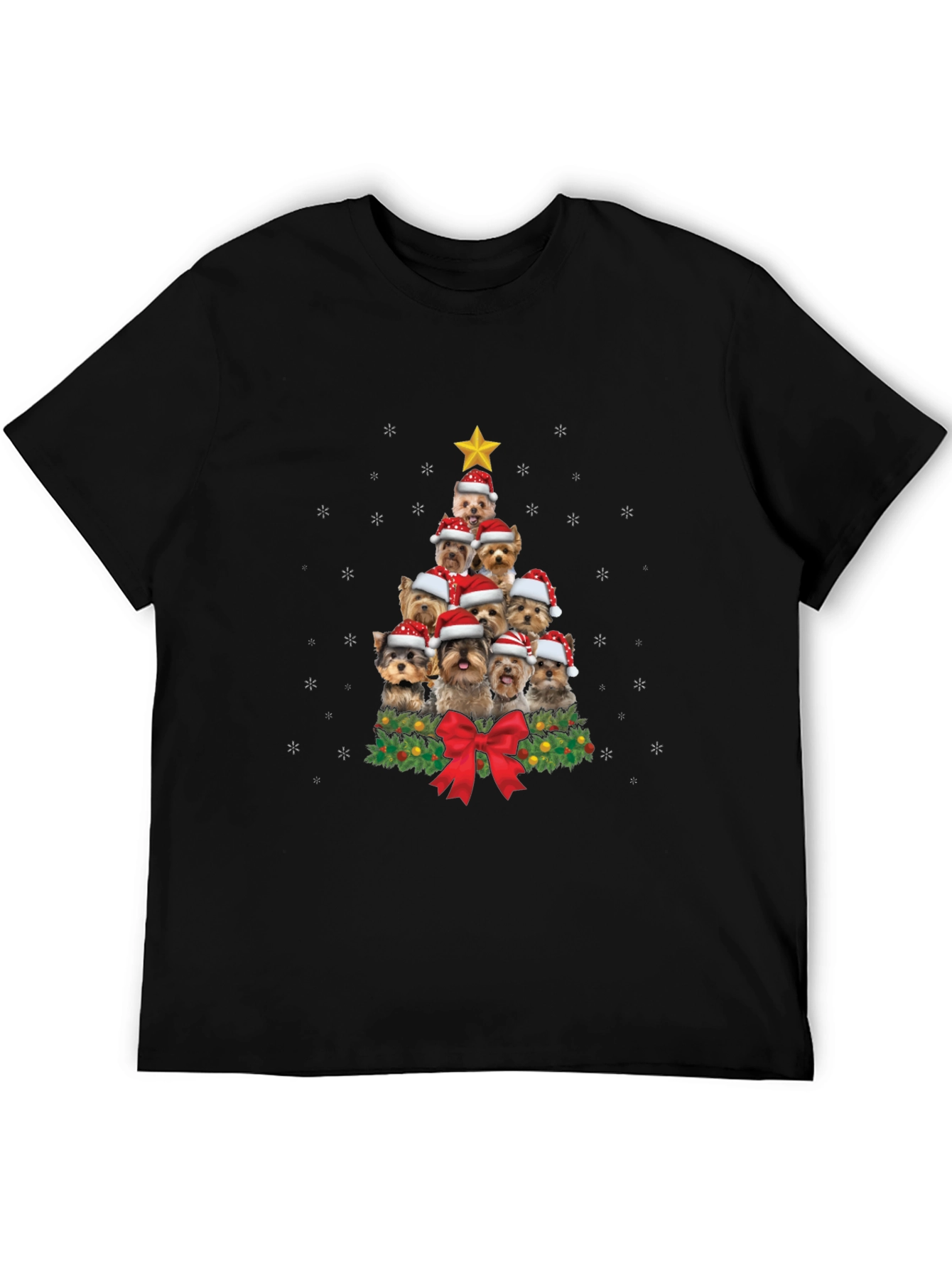 Yorkie Christmas Tree T-Shirt
