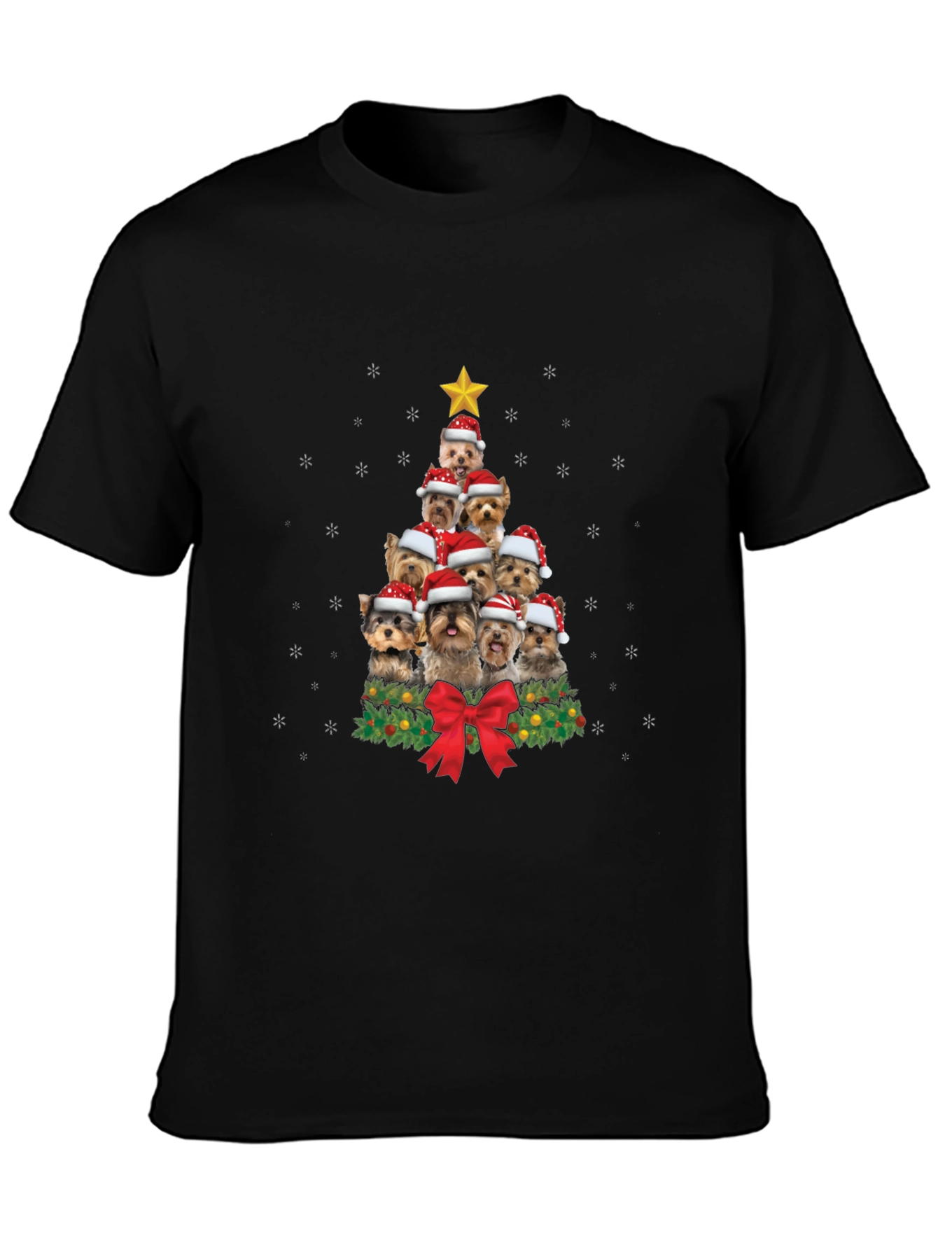 Yorkie Christmas Tree T-Shirt