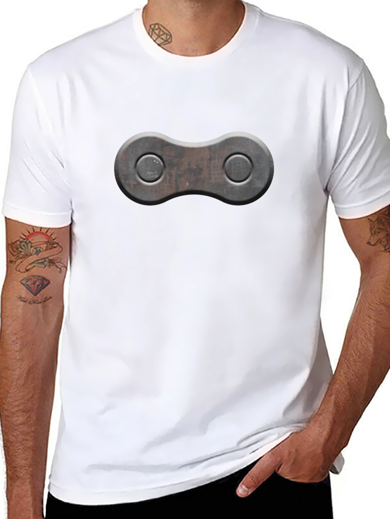 Chain Link Graphic T-Shirt - Black