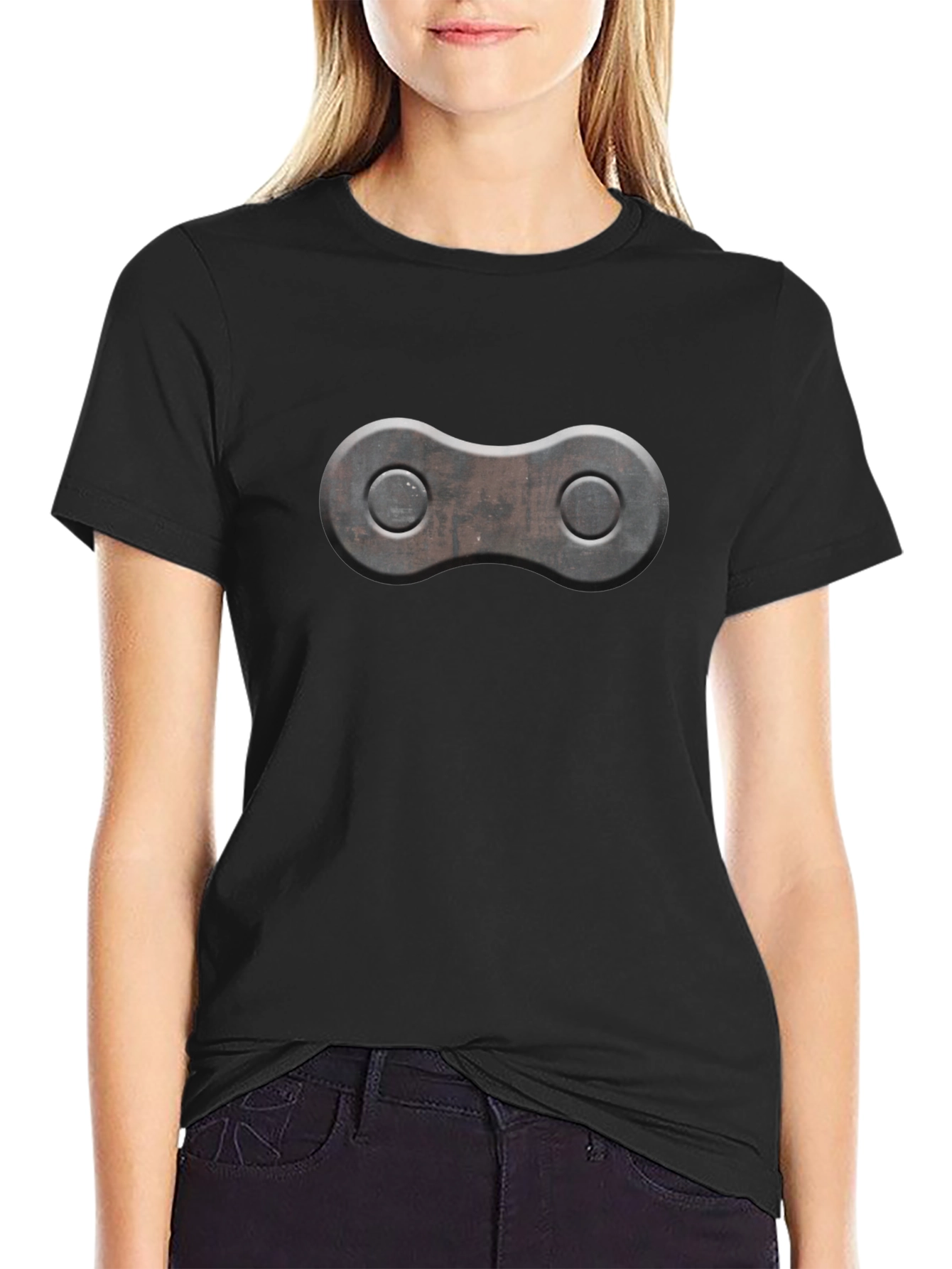 Chain Link Graphic T-Shirt - Black