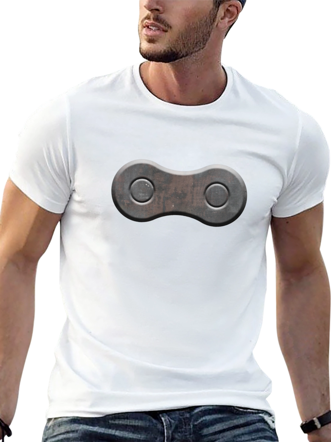 Chain Link Graphic T-Shirt - Black