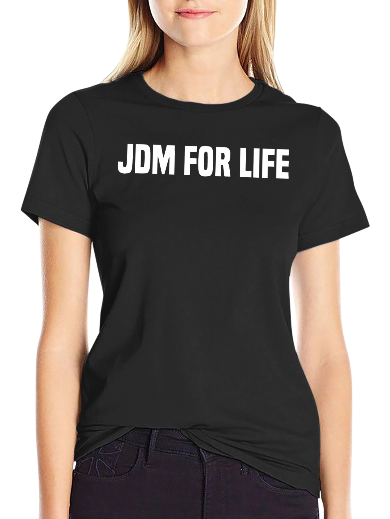 JDM For Life Black Cotton Graphic Tee