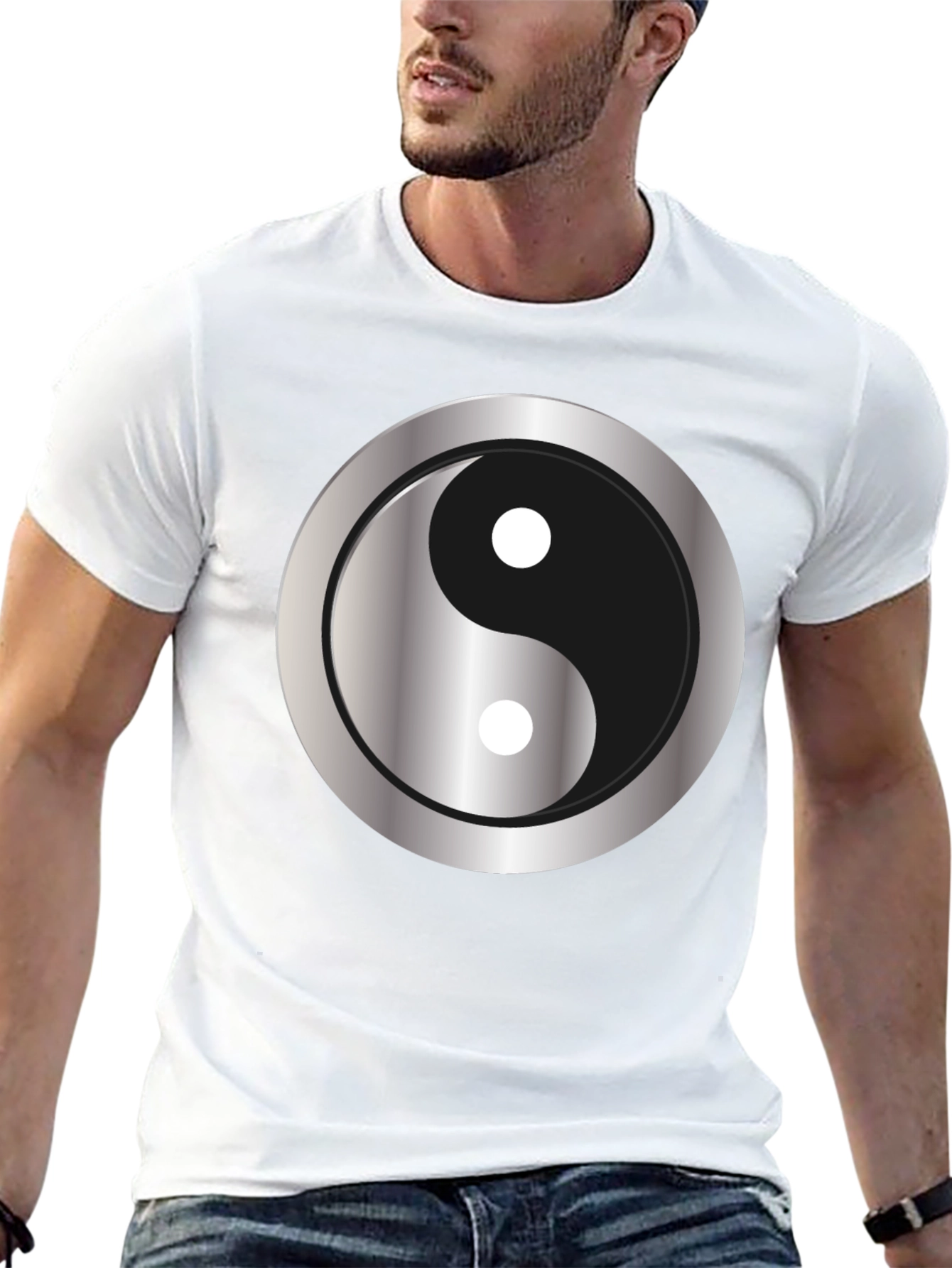 Yin Yang Graphic Black T-Shirt