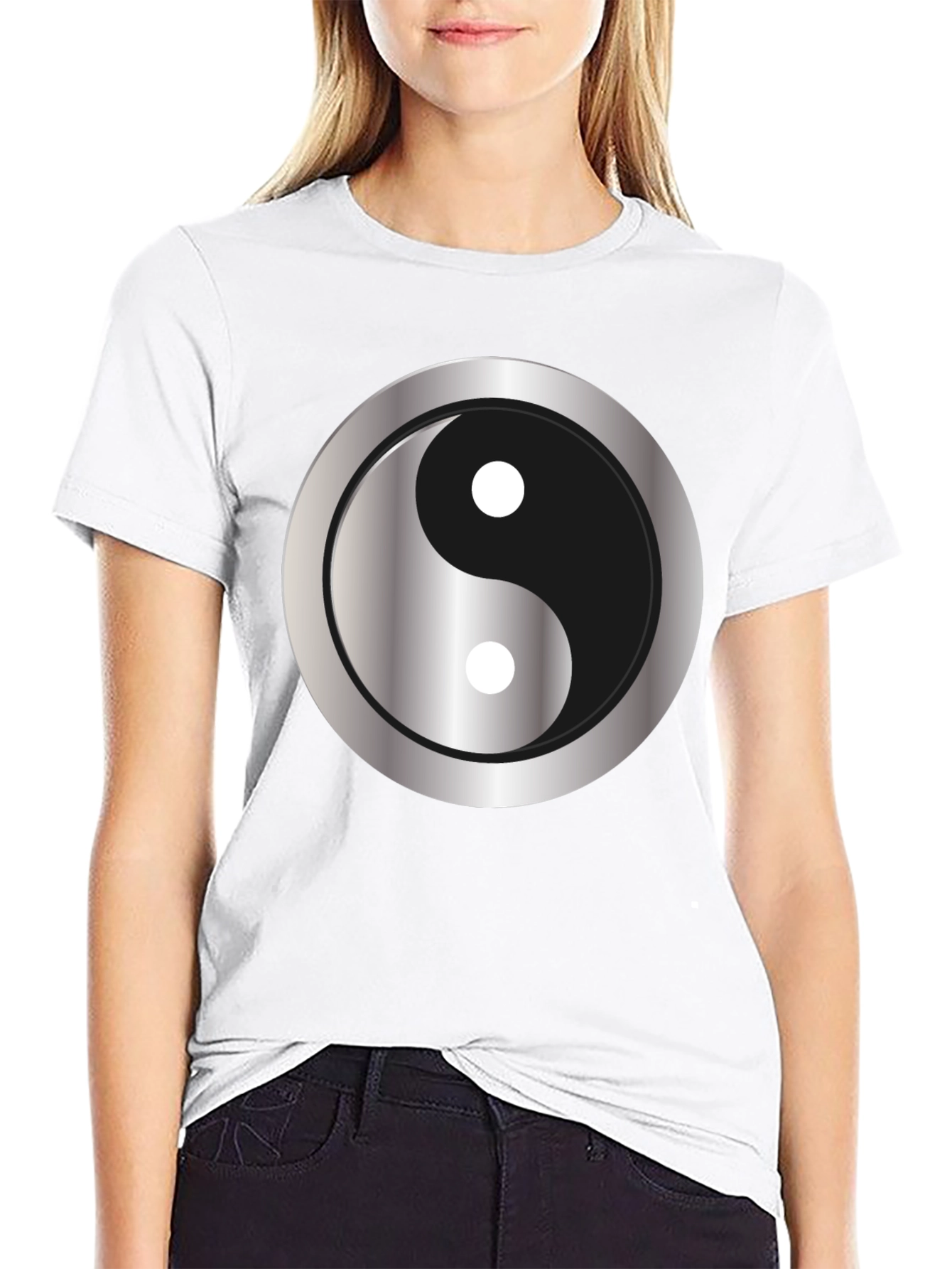 Yin Yang Graphic Black T-Shirt