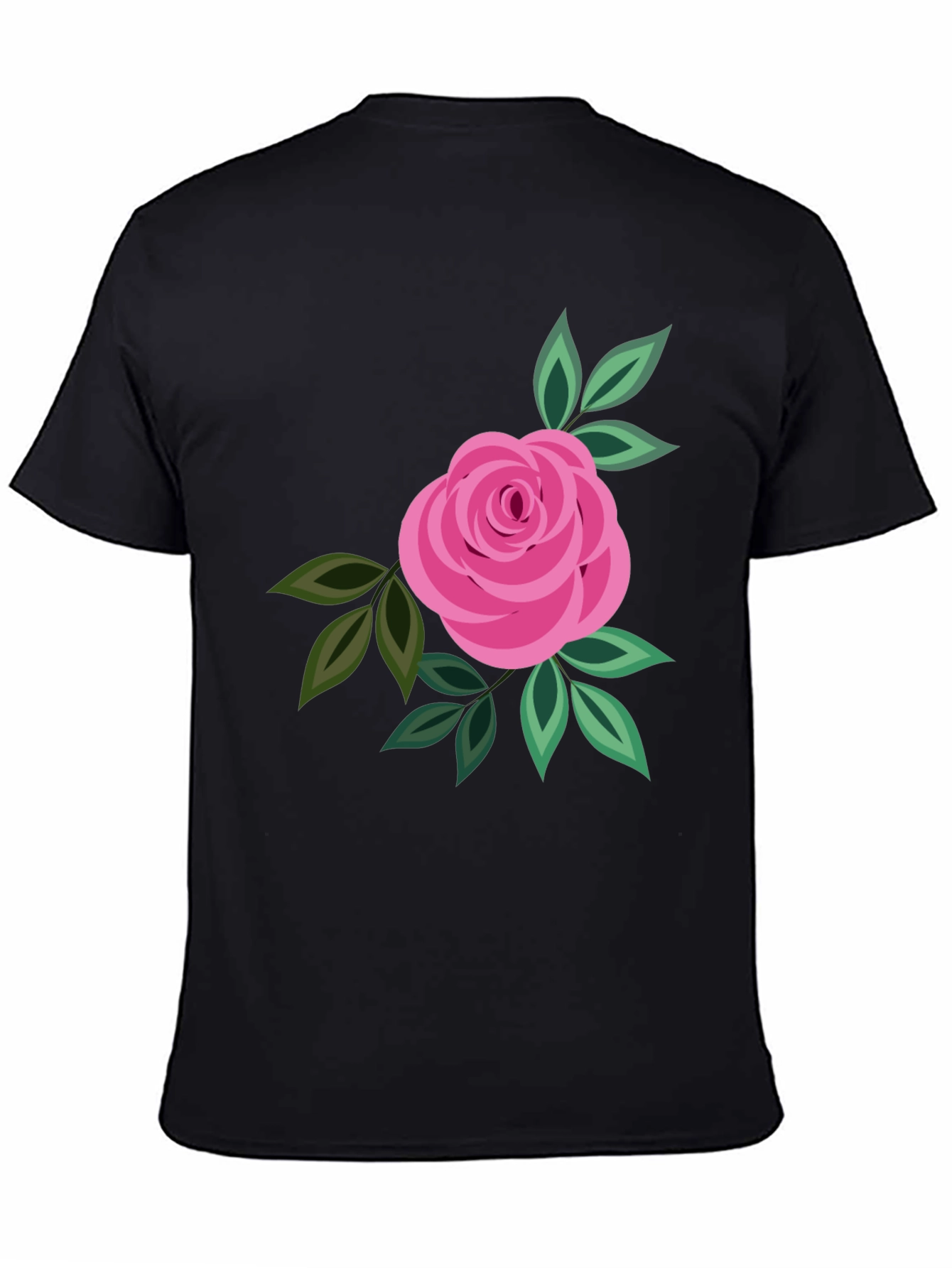 Floral Rose Graphic Print Mens T-Shirt