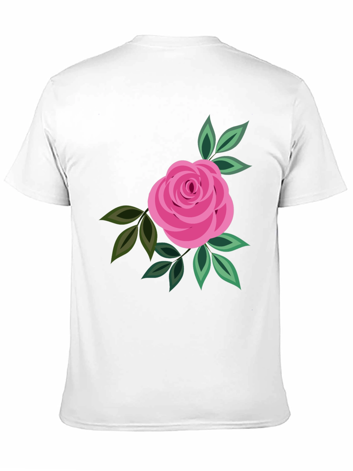 Floral Rose Graphic Print Mens T-Shirt