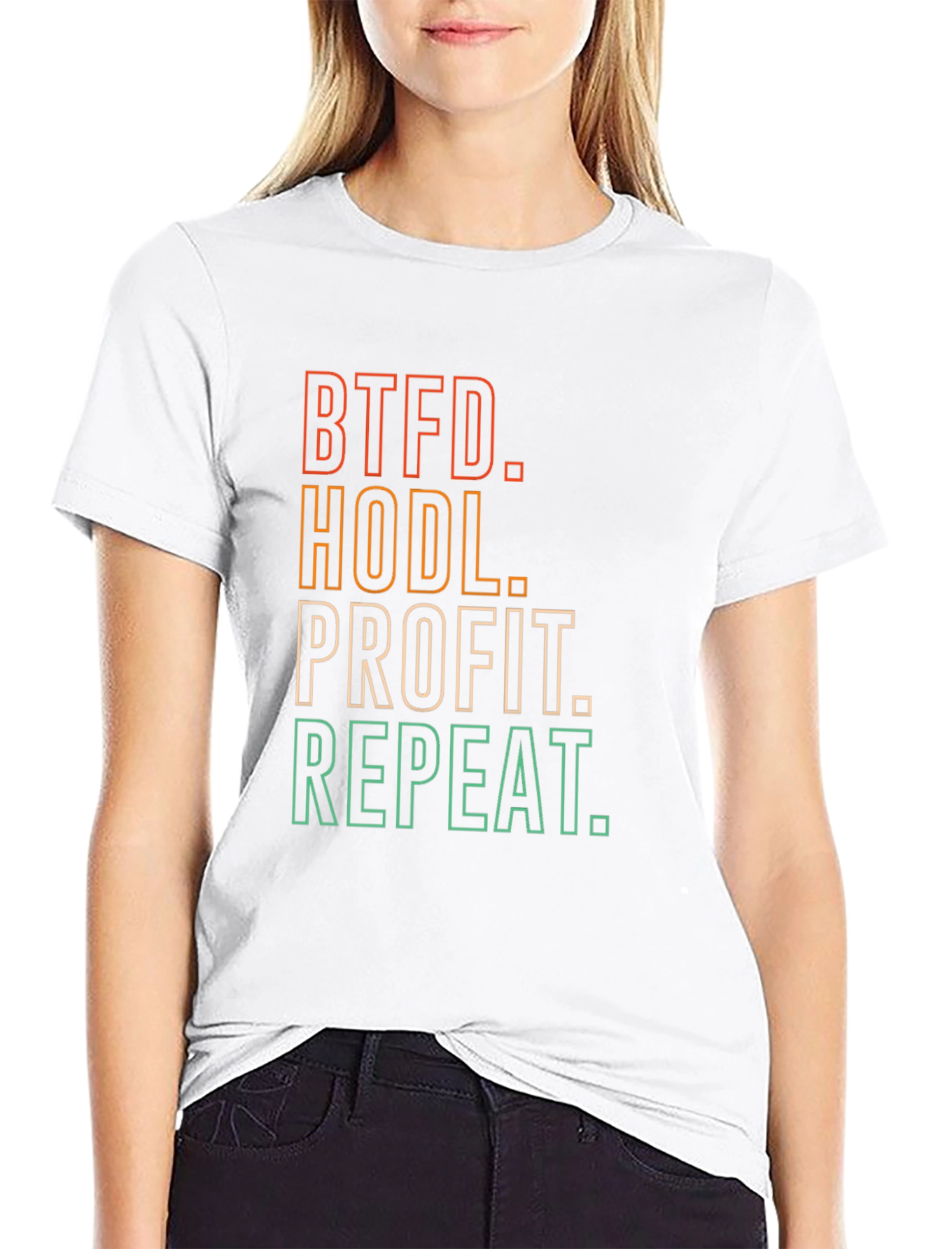 BTFD HODL Profit Repeat Black T-Shirt