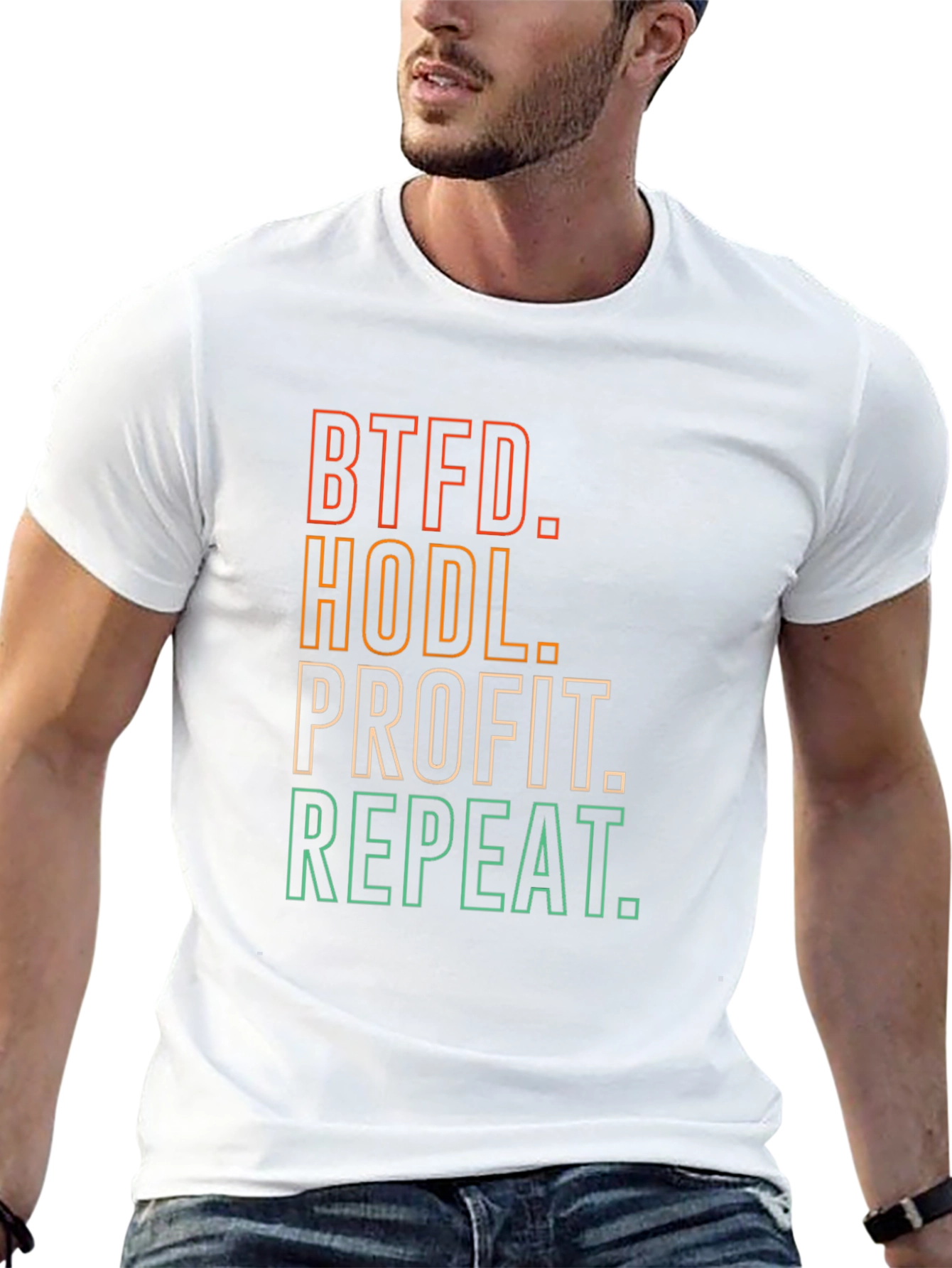 BTFD HODL Profit Repeat Black T-Shirt