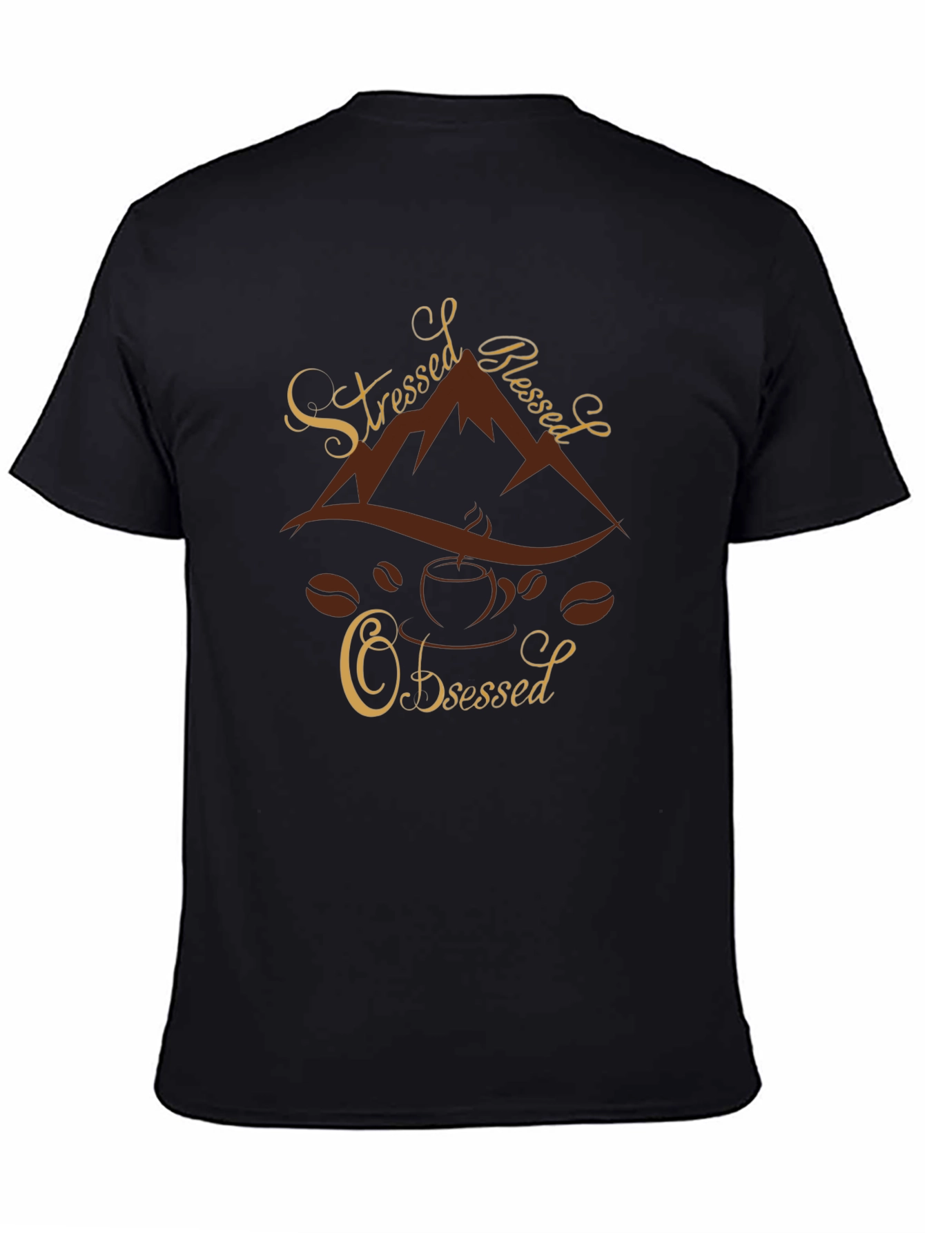Stressed Blessed Coffee Obsessed Graphic Tee