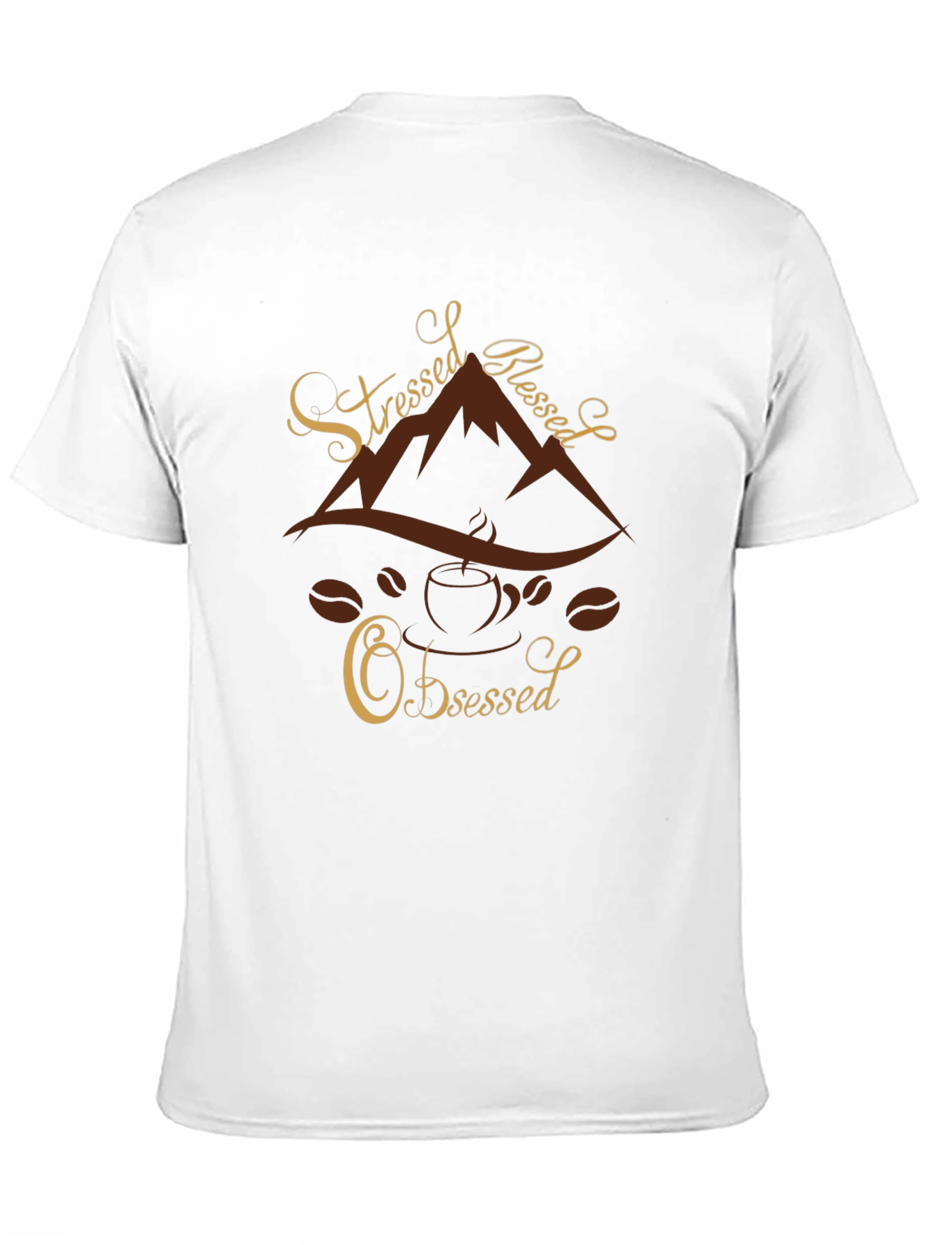 Stressed Blessed Coffee Obsessed Graphic Tee
