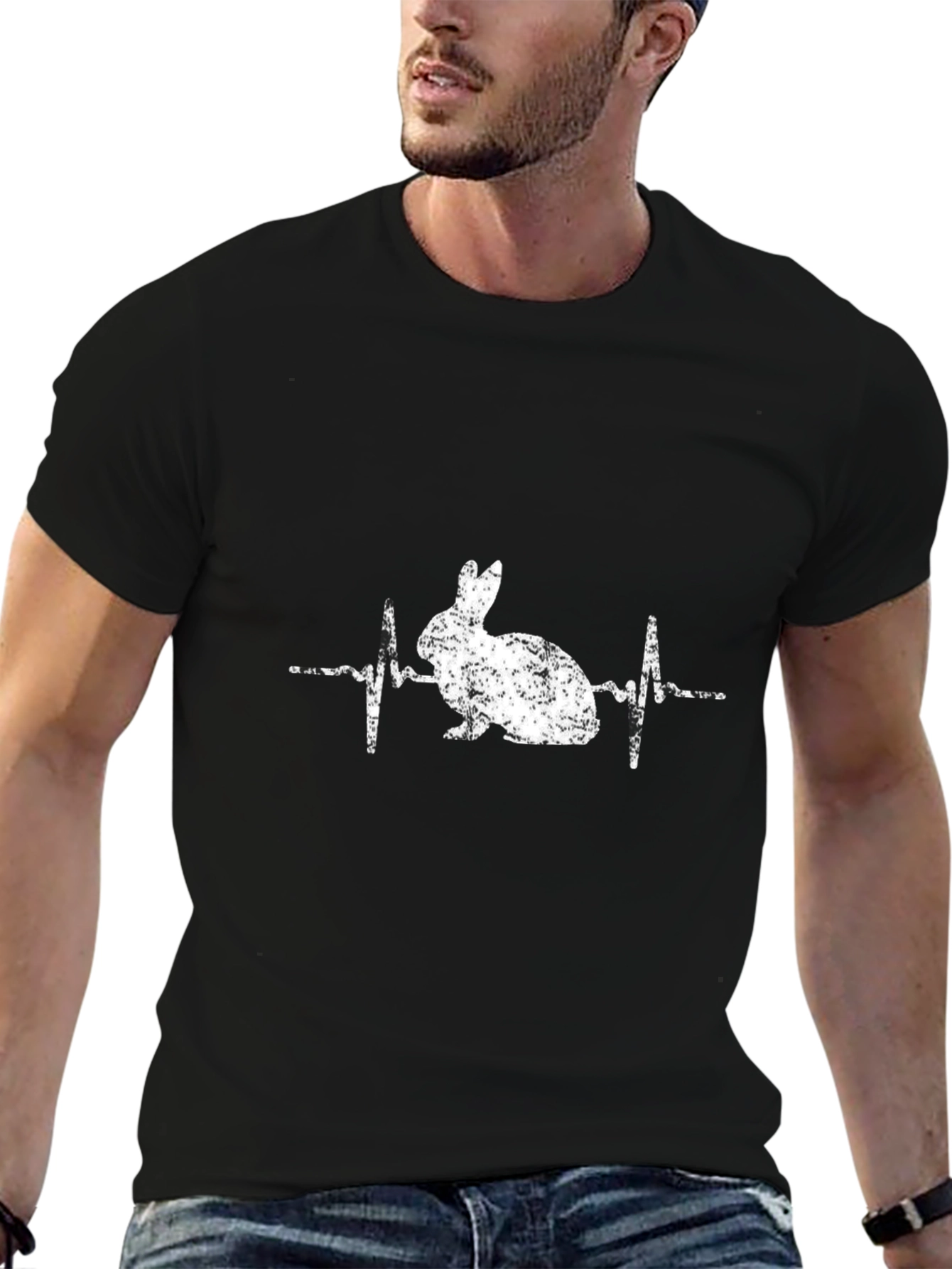 Rabbit Heartbeat T-Shirt - Animal Lover Tee