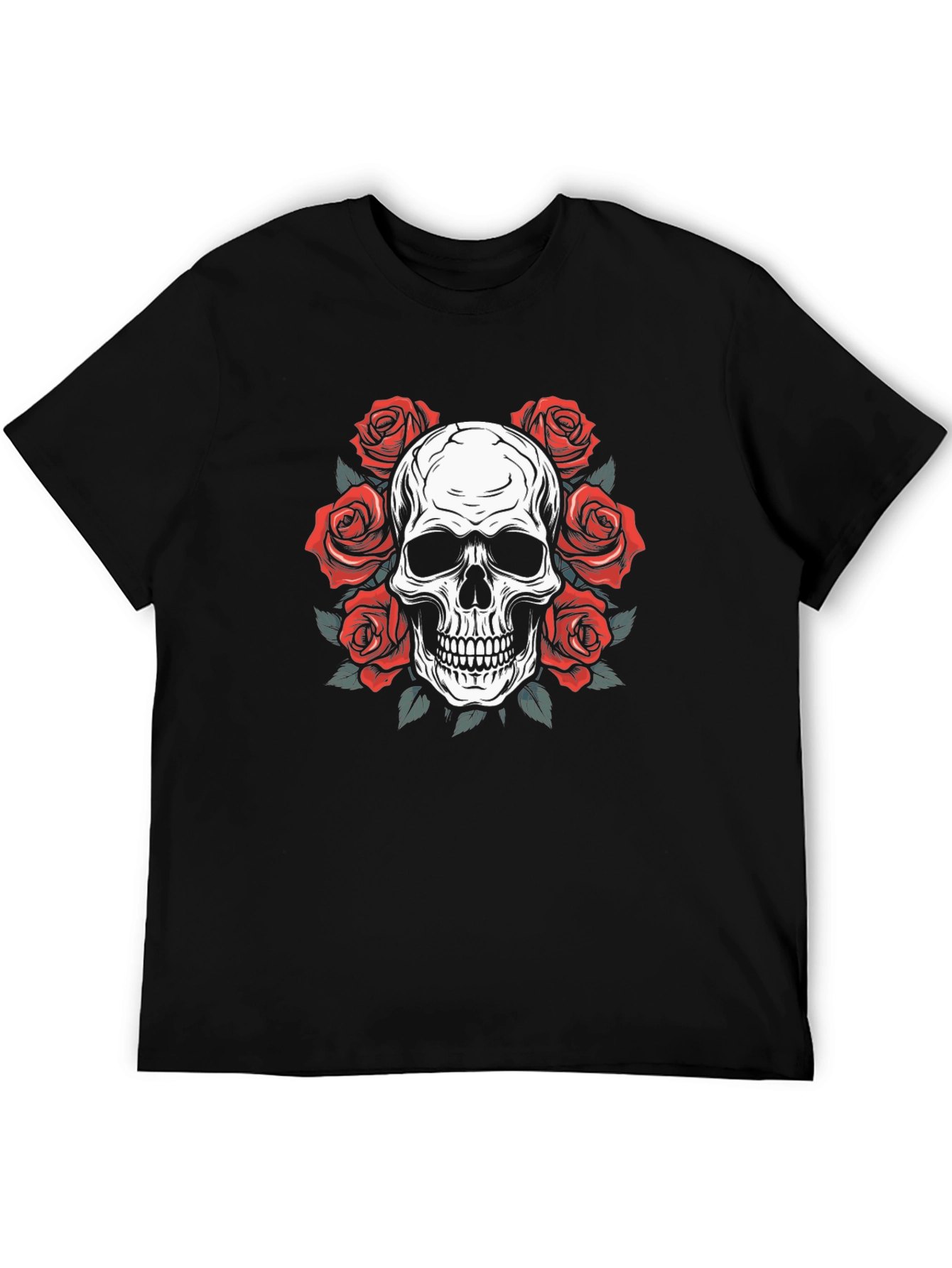 Skull & Roses Graphic Tee - Rocker Style