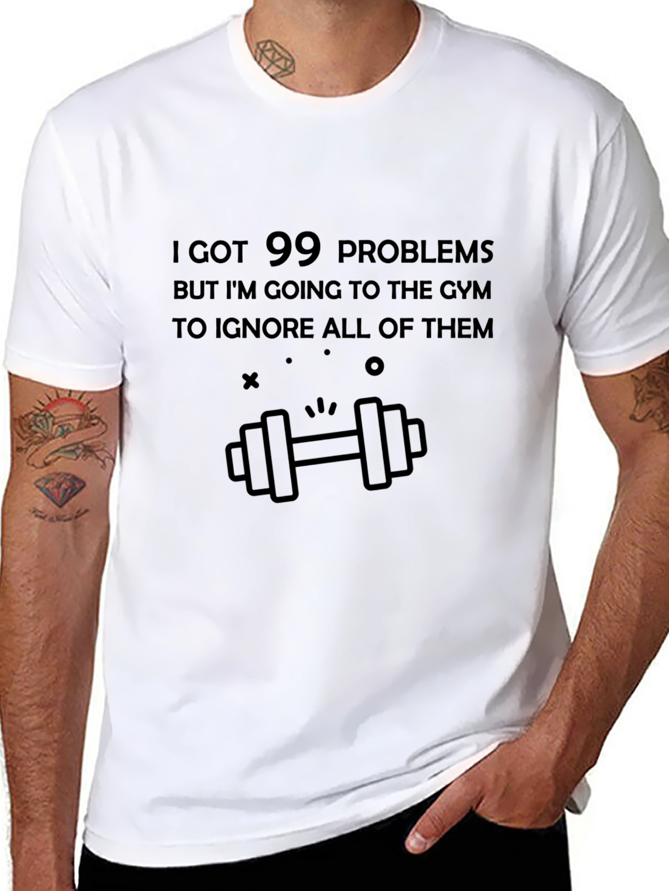 Gym Humor Tee: 99 Problems Gyms the Answer