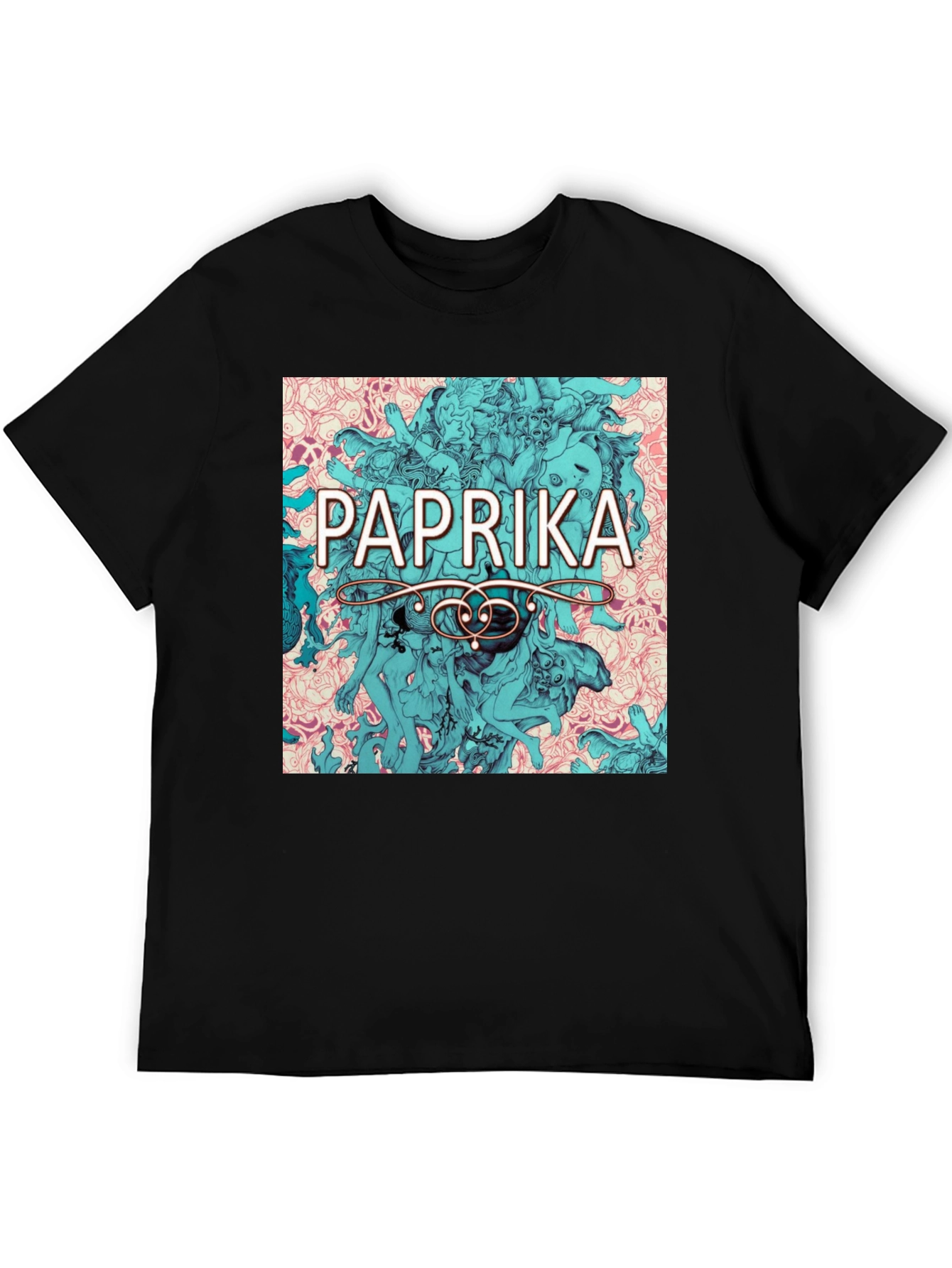 Paprika Anime Graphic Tee - Stylish Black T-Shirt