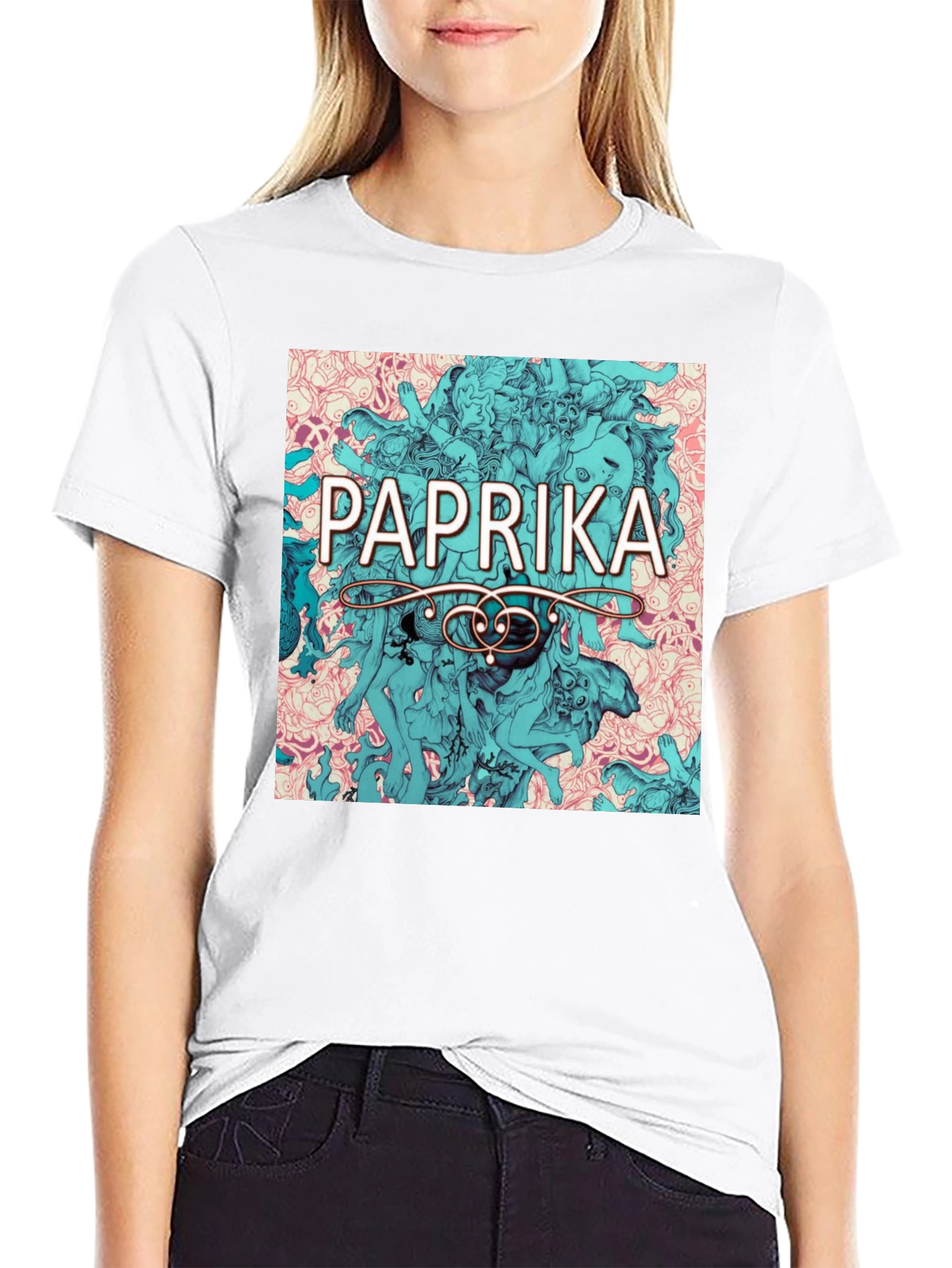 Paprika Anime Graphic Tee - Stylish Black T-Shirt